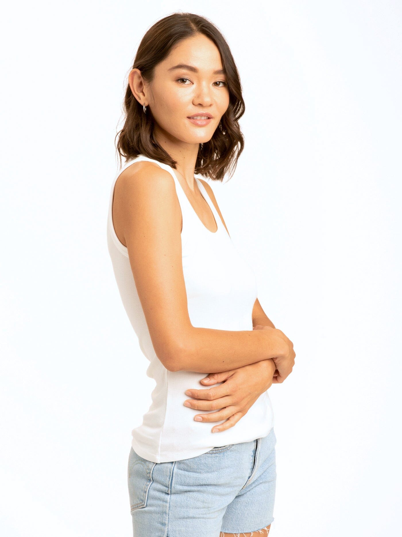 Amazonia Feather Rib Tank in White