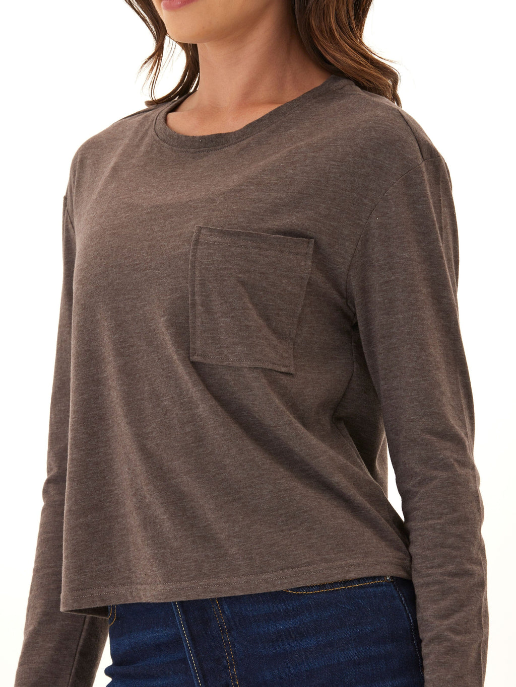 Women's Maggie Long Sleeve Triblend Pocket Tee
