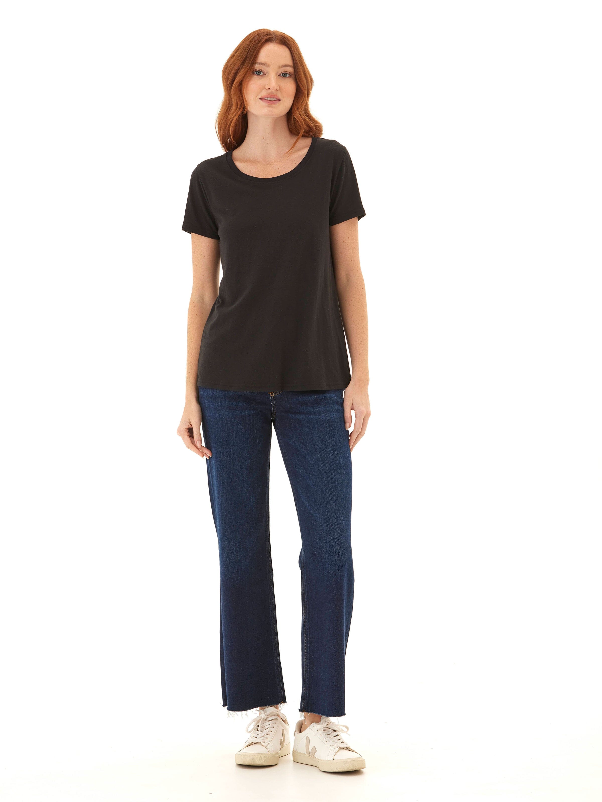 Core Triblend Jersey Crew Neck Tee in Black