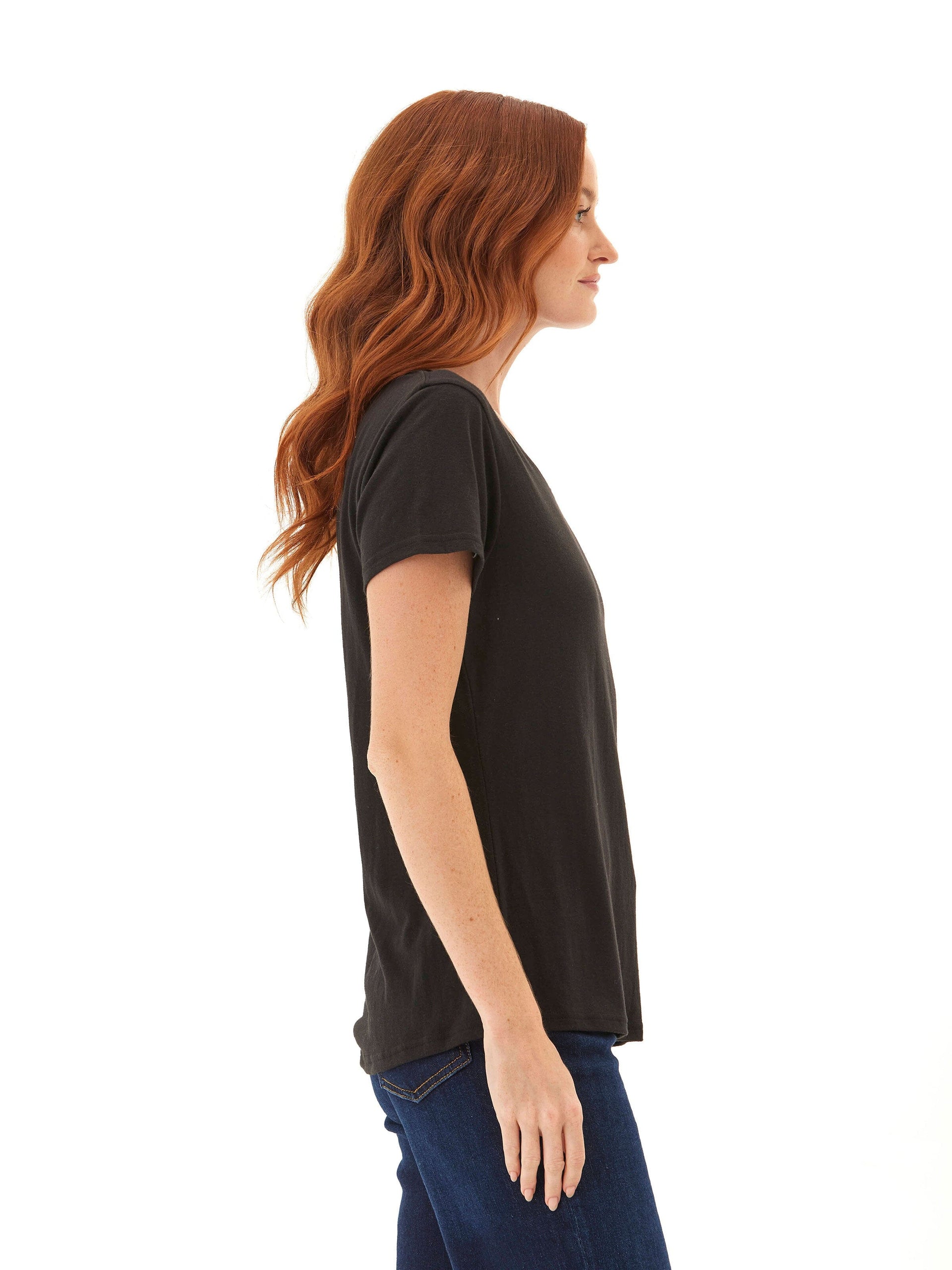 Core Triblend Jersey Crew Neck Tee in Black