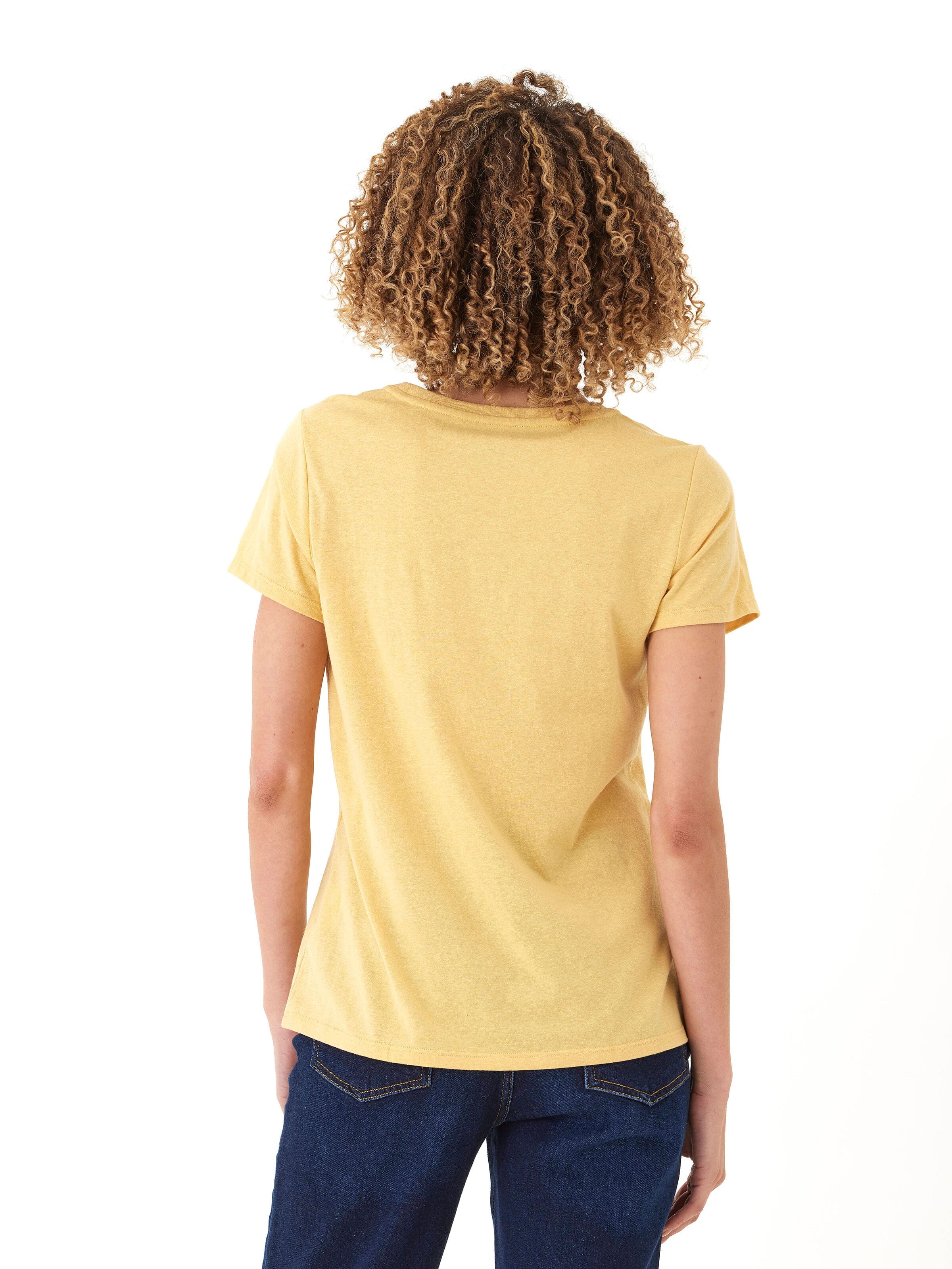 Women's Yellow Triblend Jersey Crew Neck Tee