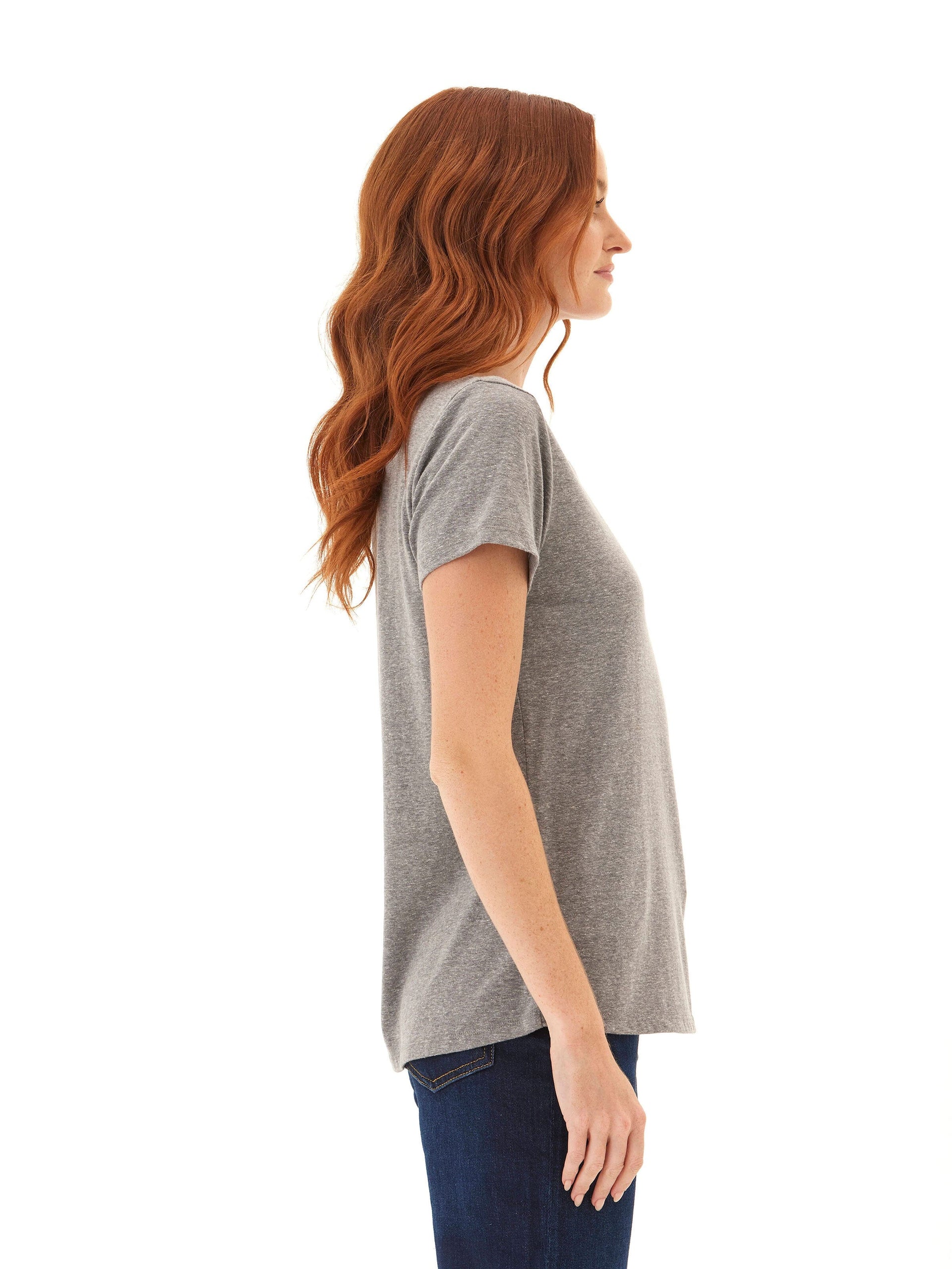 Core Triblend Jersey Crew Neck Tee in Grey