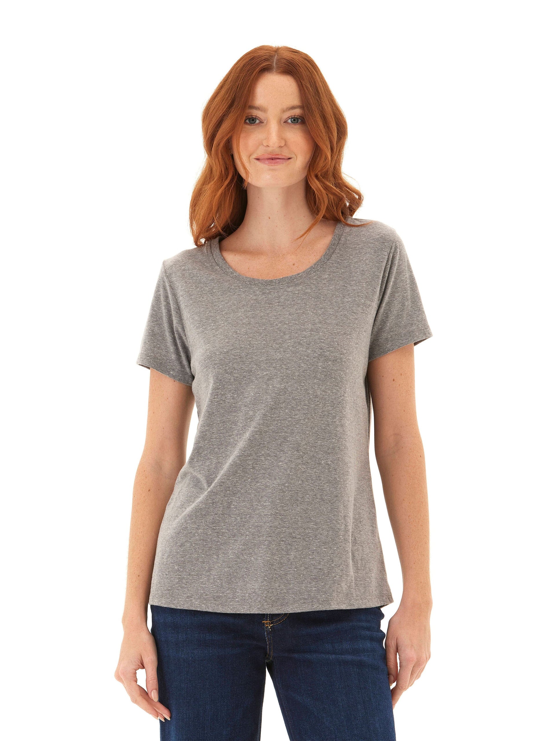 Core Triblend Jersey Crew Neck Tee in Grey