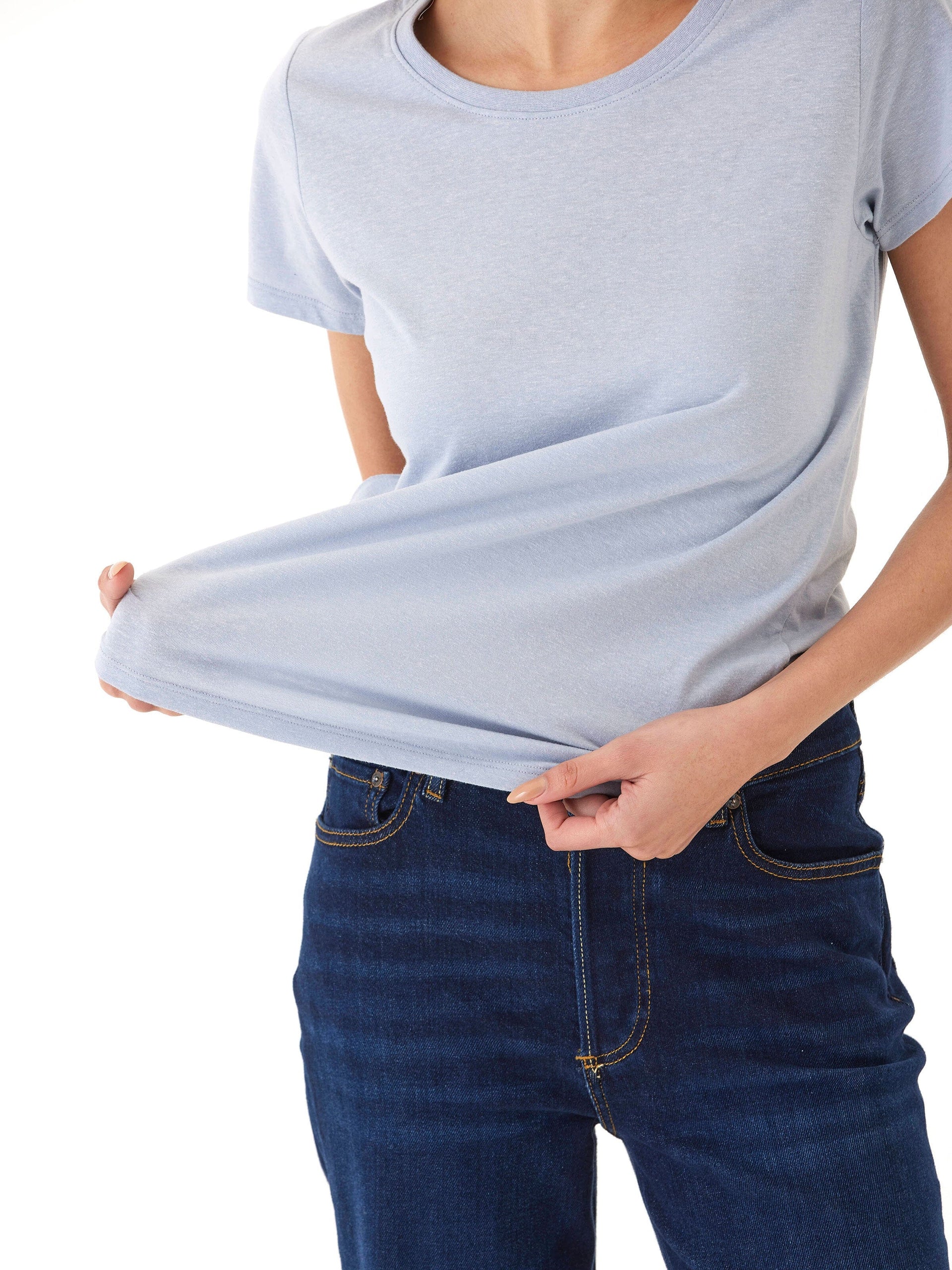 Core Triblend Jersey Crew Neck Tee - Lightweight Everyday Basic