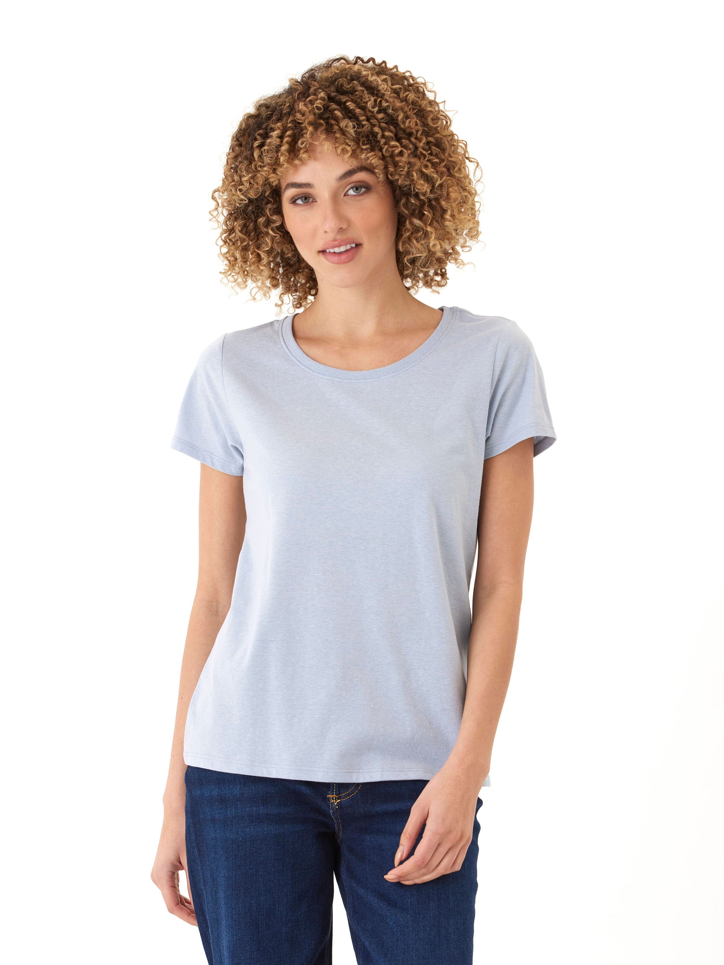 Core Triblend Jersey Crew Neck Tee - Lightweight Everyday Basic