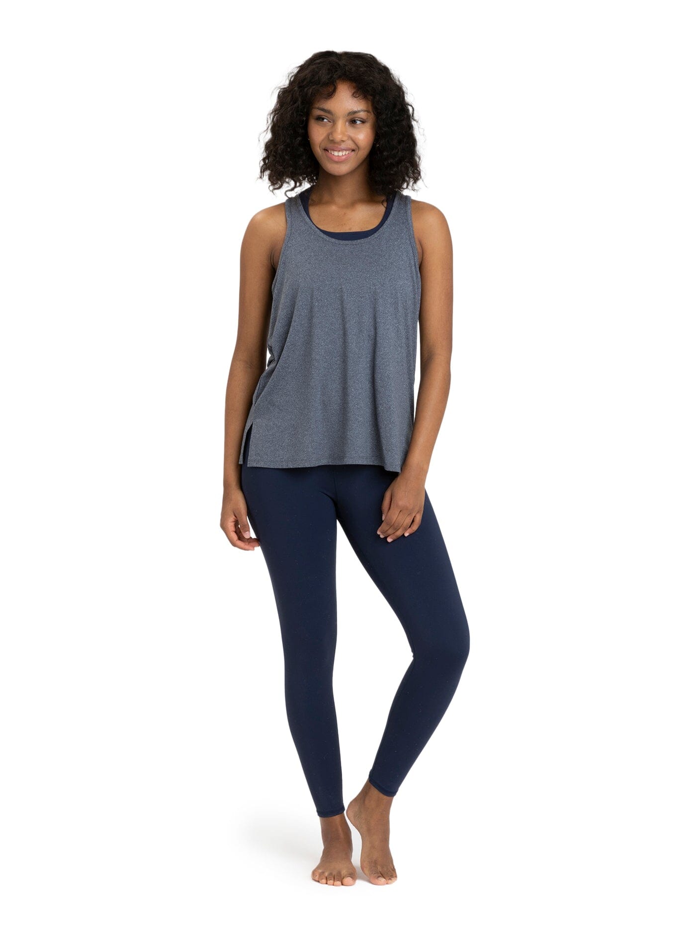 Arrietti Women's Luxe Jersey Racerback Tank in Grey