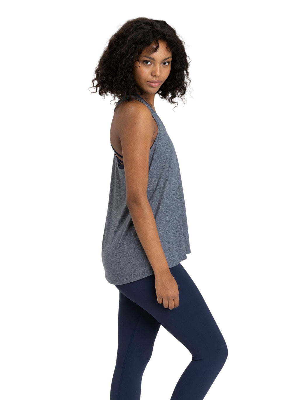 Arrietti Women's Luxe Jersey Racerback Tank in Grey