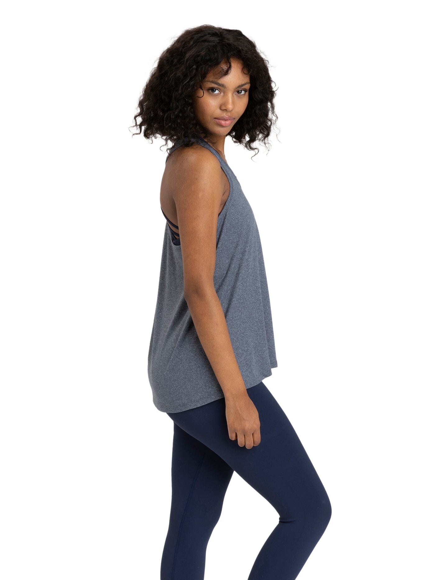 Arrietti Women's Luxe Jersey Racerback Tank in Grey