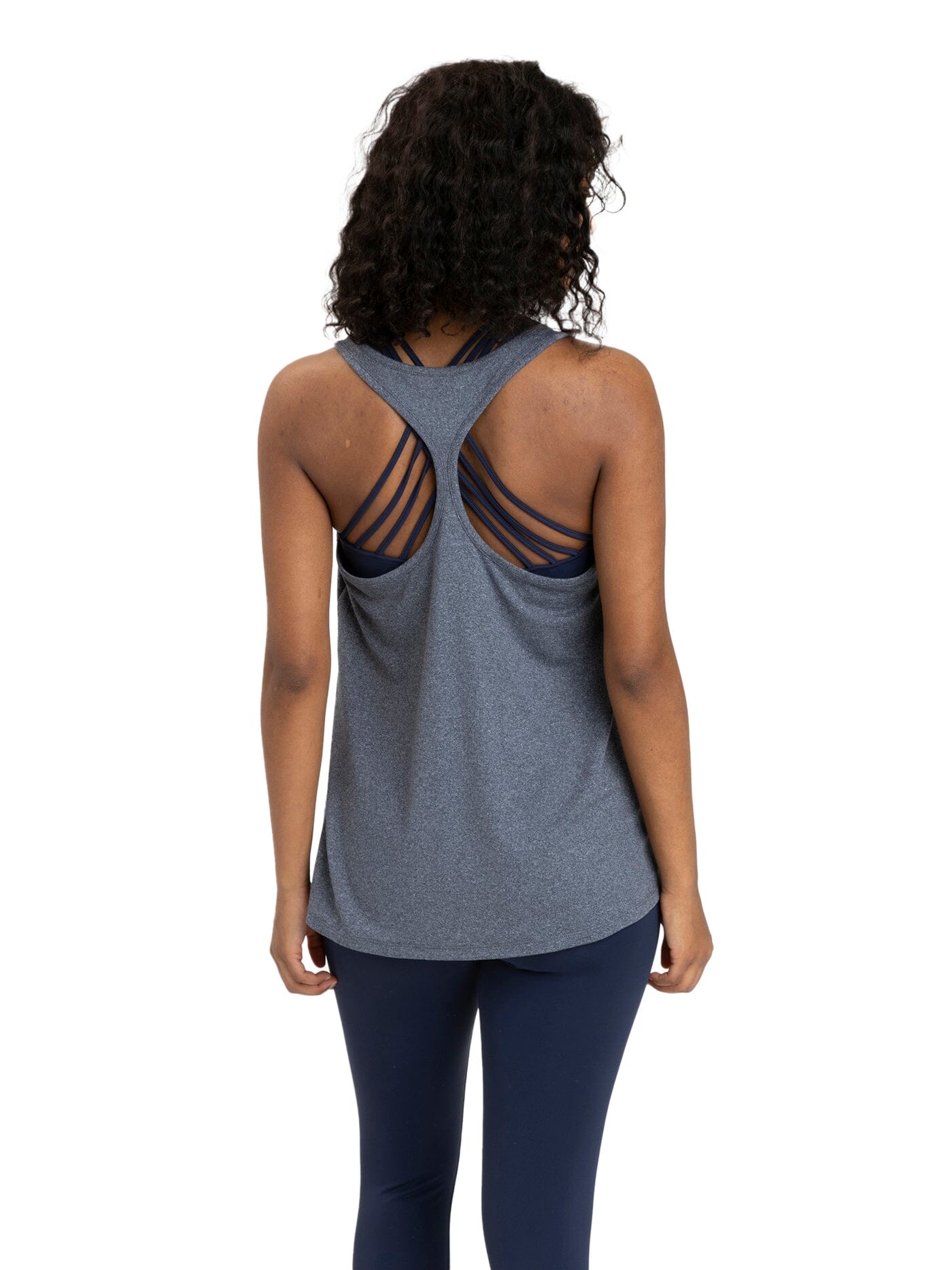 Arrietti Women's Luxe Jersey Racerback Tank in Grey