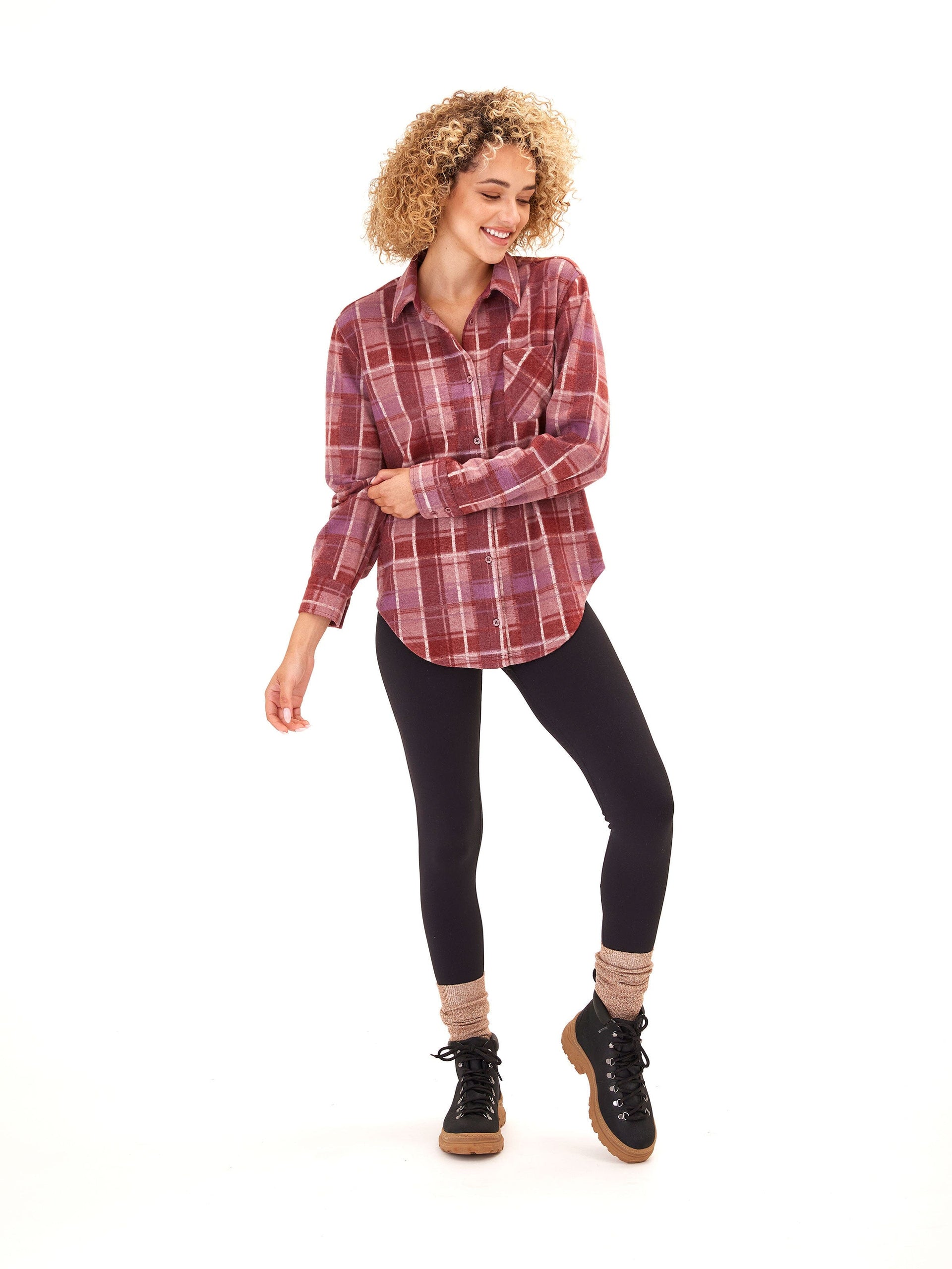Kandyce Knit Fleece Button Front Shirt