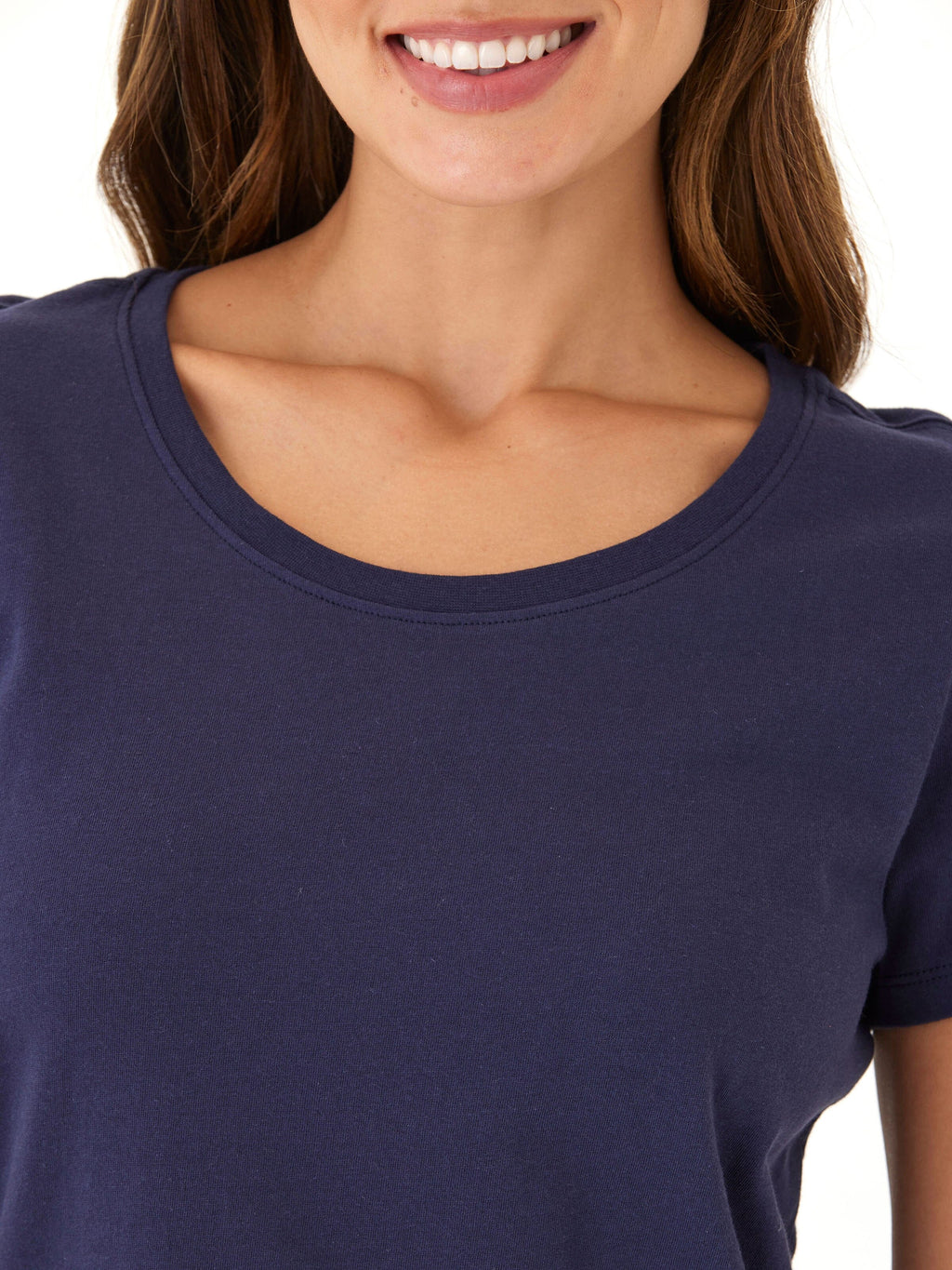 Odette Organic Cotton Crew Neck Tee - Versatile Everyday Basic