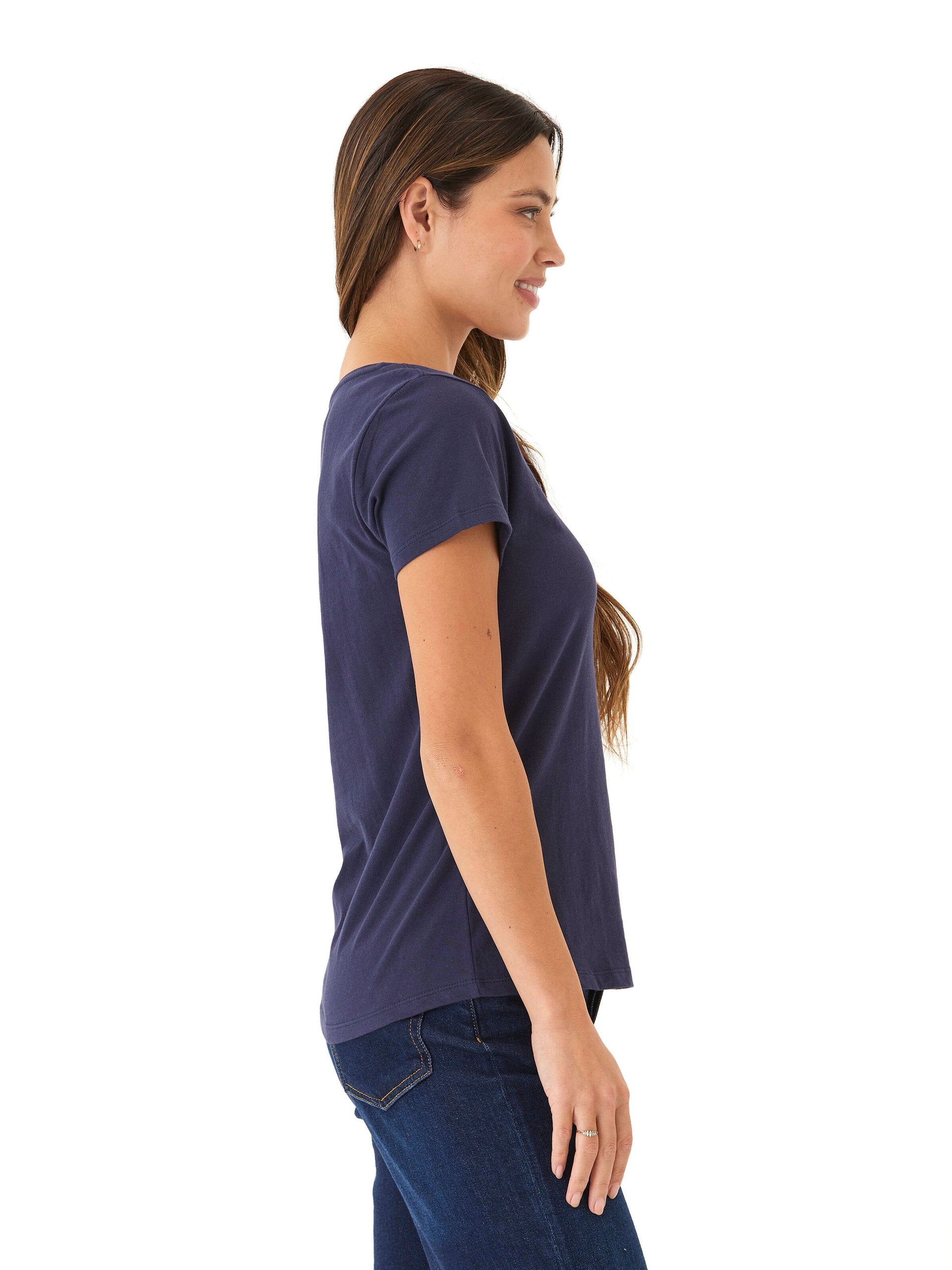 Odette Organic Cotton Crew Neck Tee - Versatile Everyday Basic