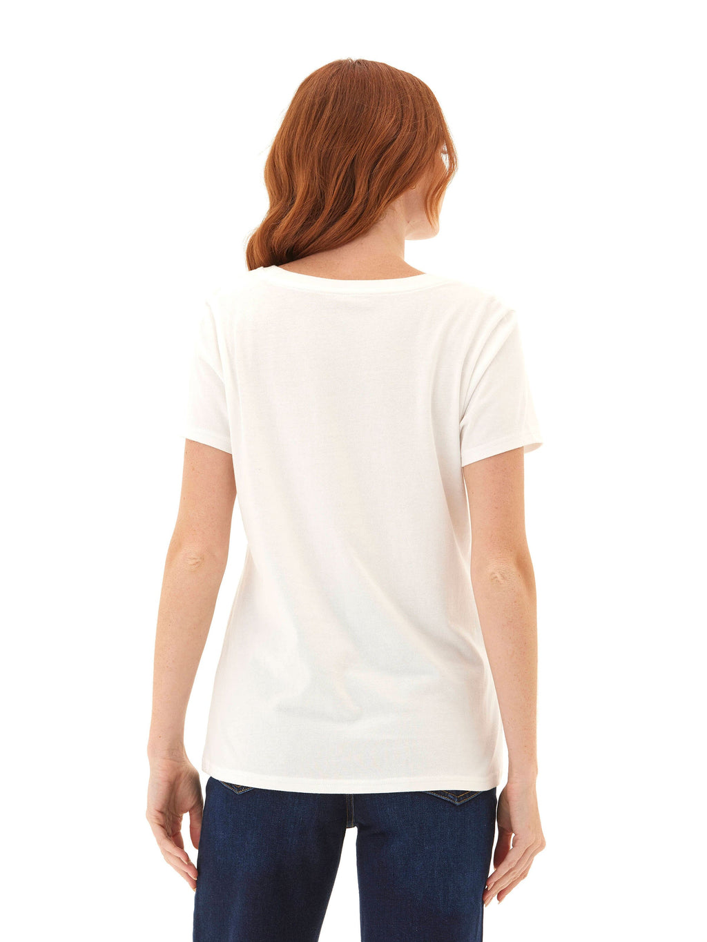 Odette Women's Organic Cotton Crew Tee in White