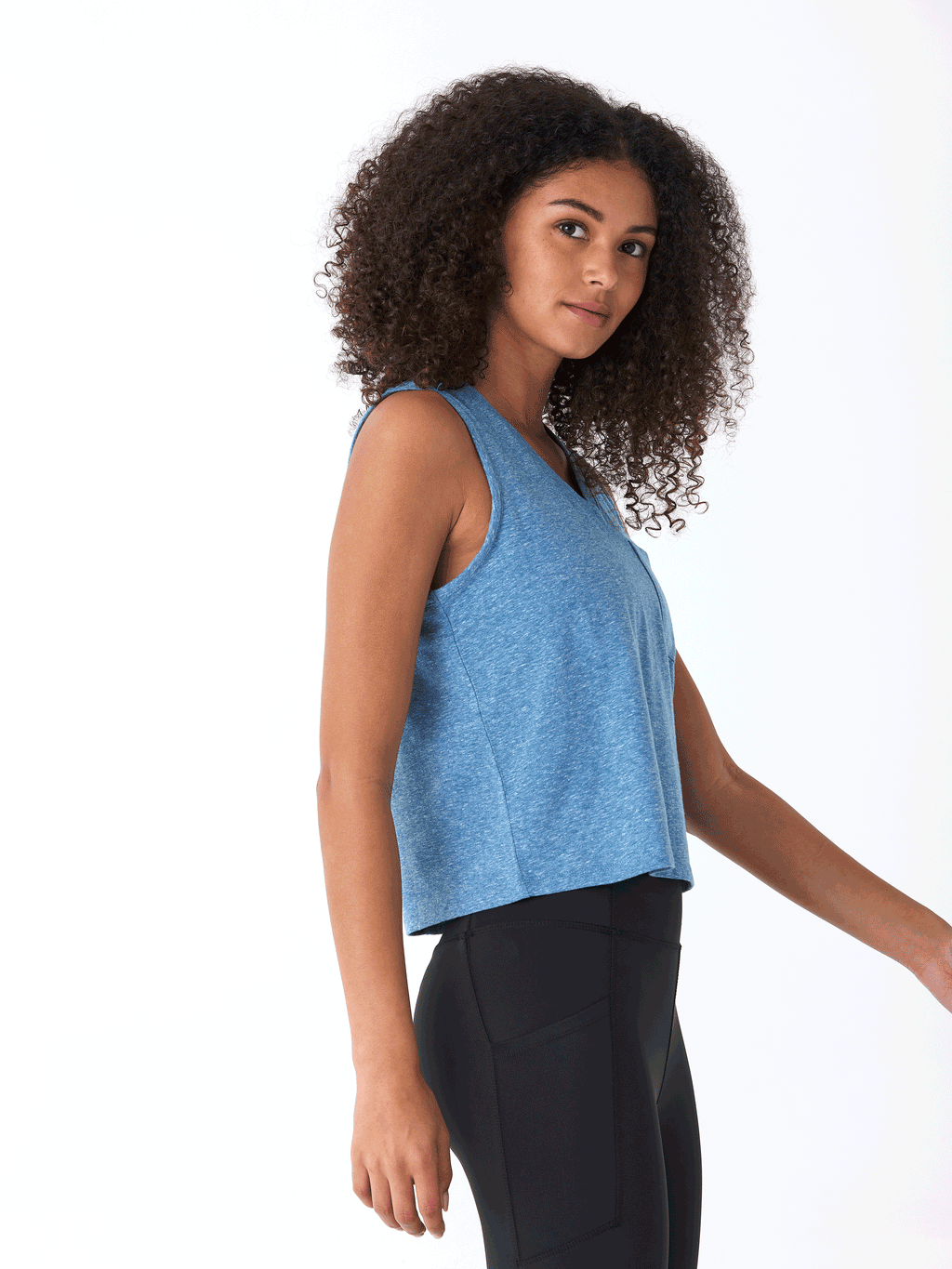 Triblend Jersey V-Neck Tank Top - Relaxed Fit Everyday Essential