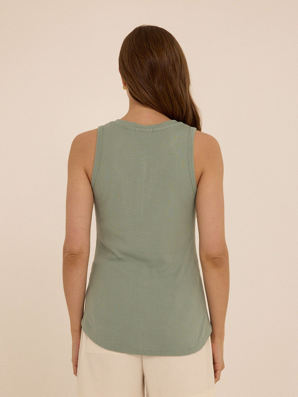 Akia Feather Rib Henley Tank