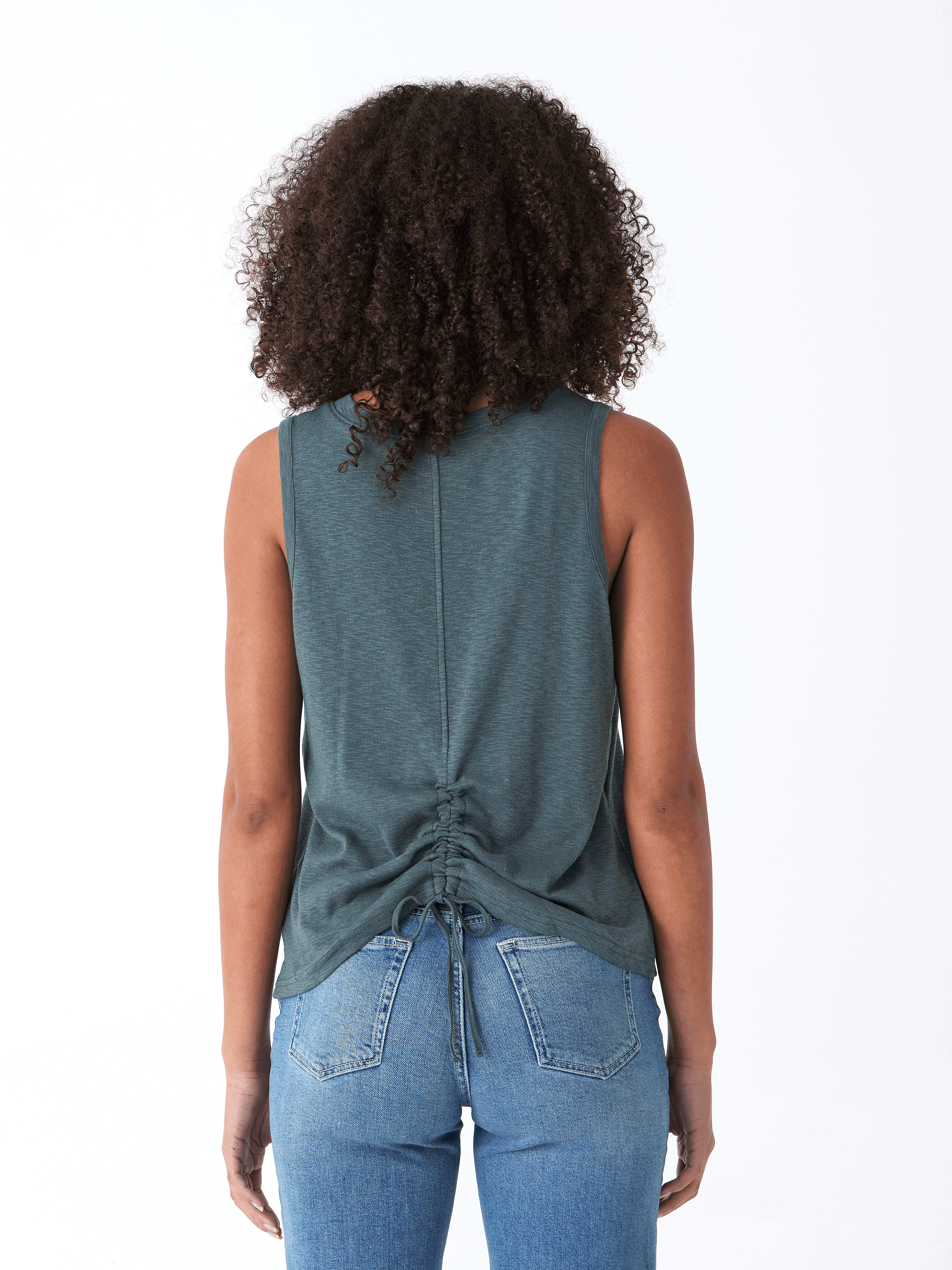 Kinsley V-Neck Textured Slub Jersey Top for Women