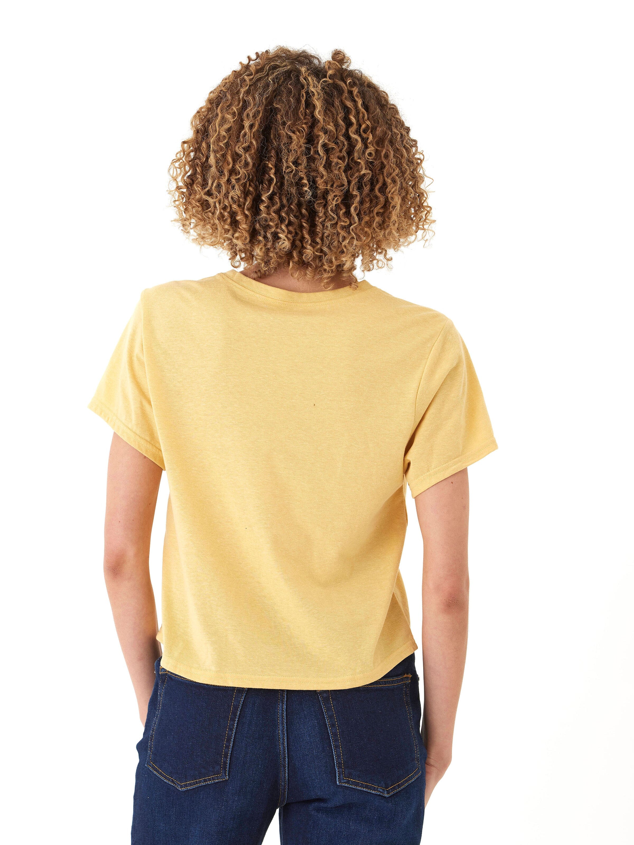 Women's Core Triblend Jersey Pocket Tee in Yellow