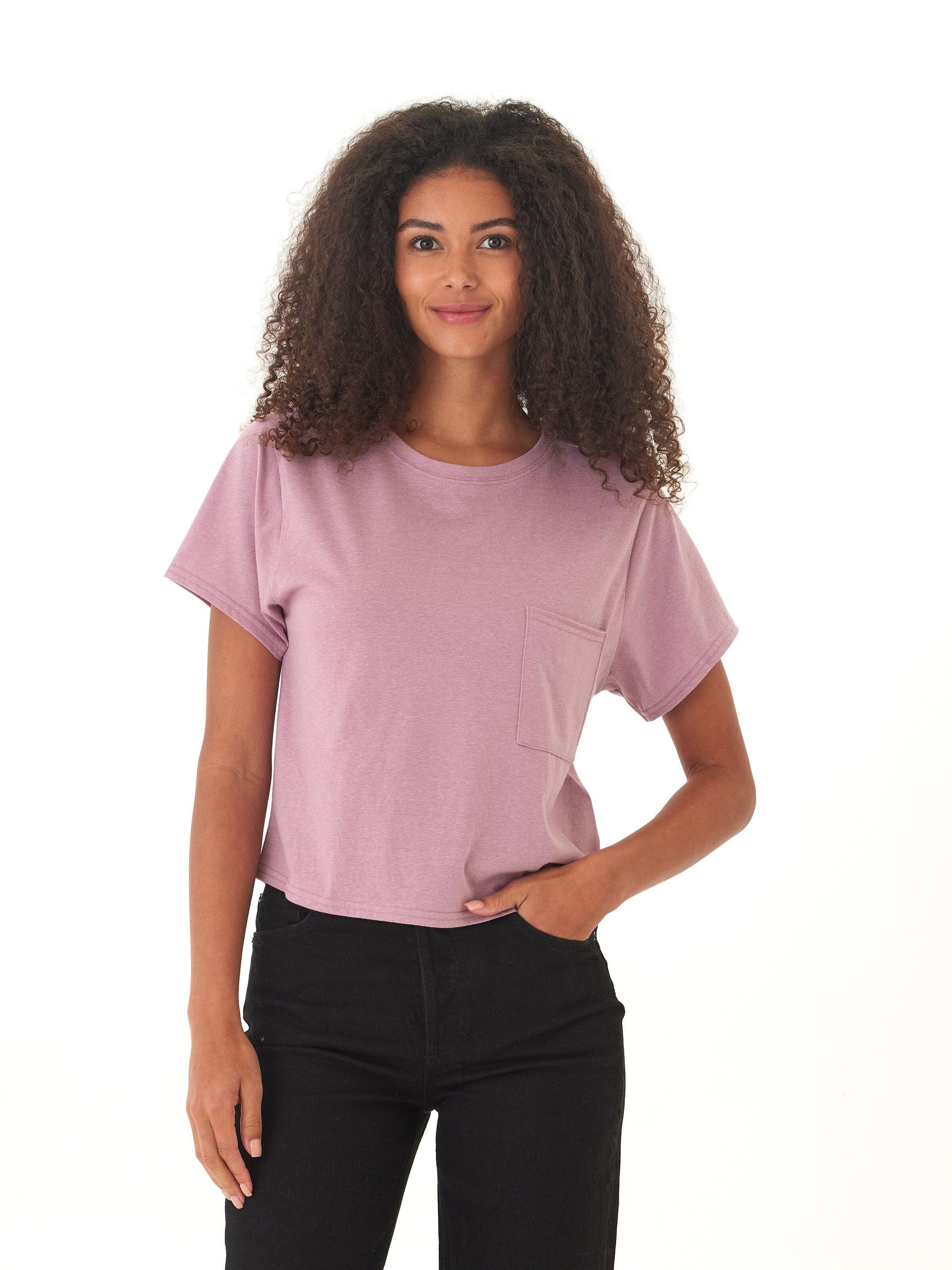 Core Triblend Jersey Pocket Tee in Dusty-Rose