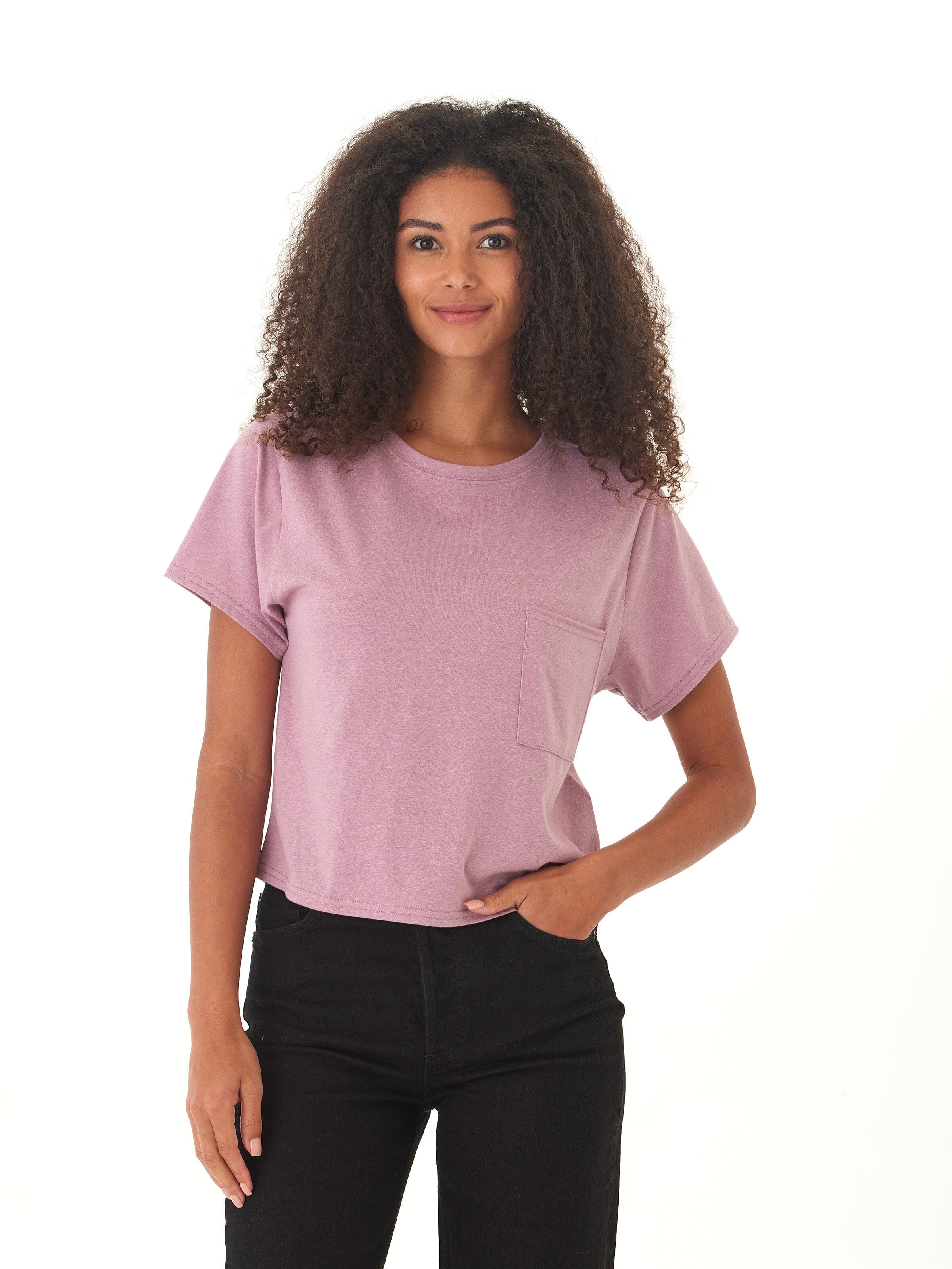 Core Triblend Jersey Pocket Tee in Dusty-Rose