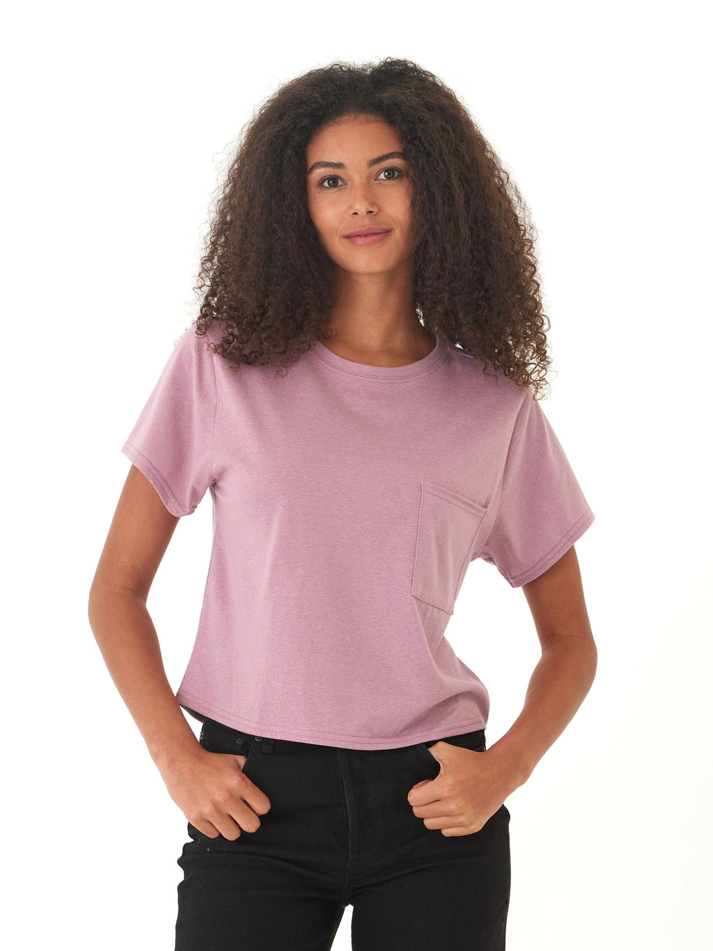 Core Triblend Jersey Pocket Tee in Dusty-Rose