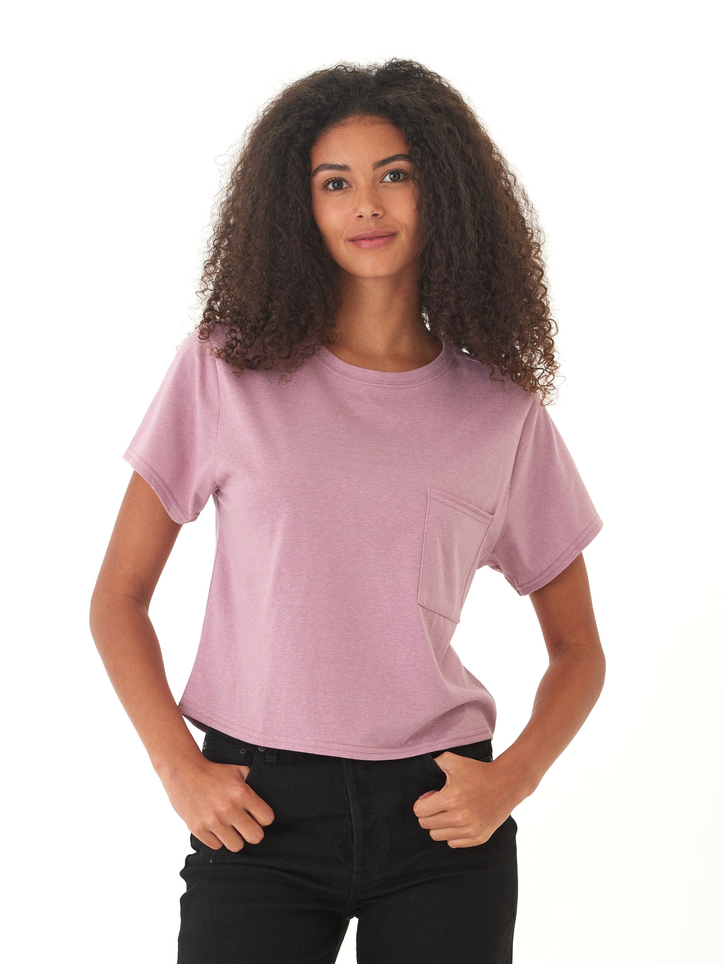 Core Triblend Jersey Pocket Tee in Dusty-Rose