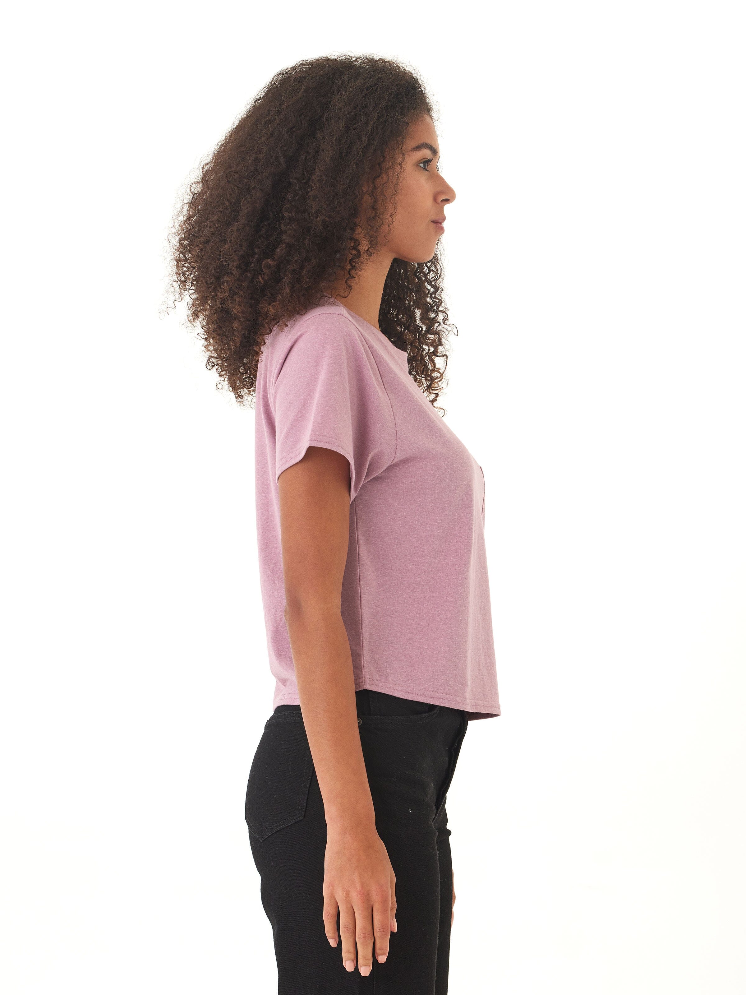 Core Triblend Jersey Pocket Tee in Dusty-Rose