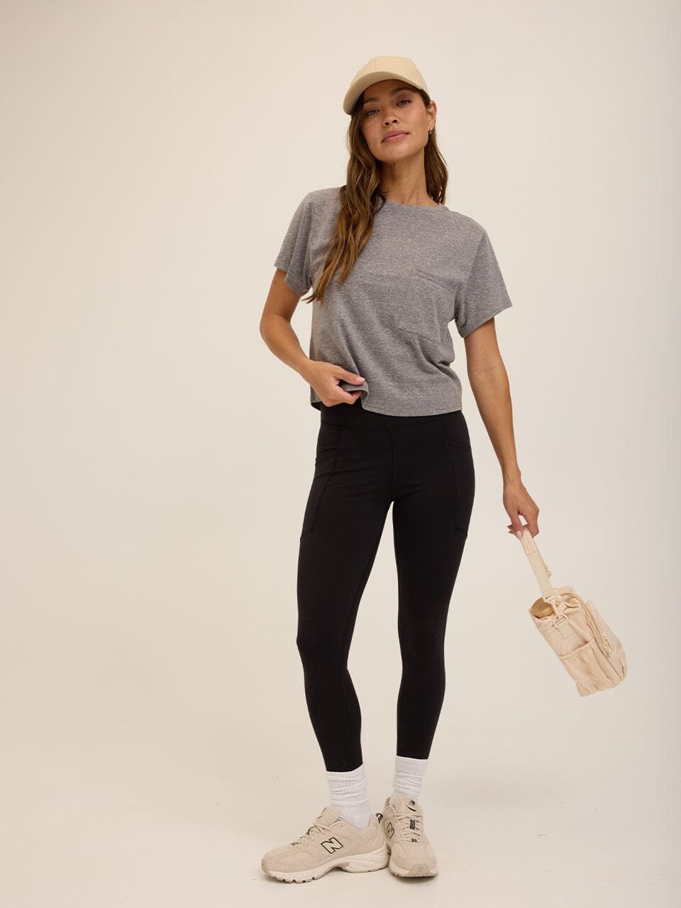 Core Triblend Jersey Pocket Tee in Grey