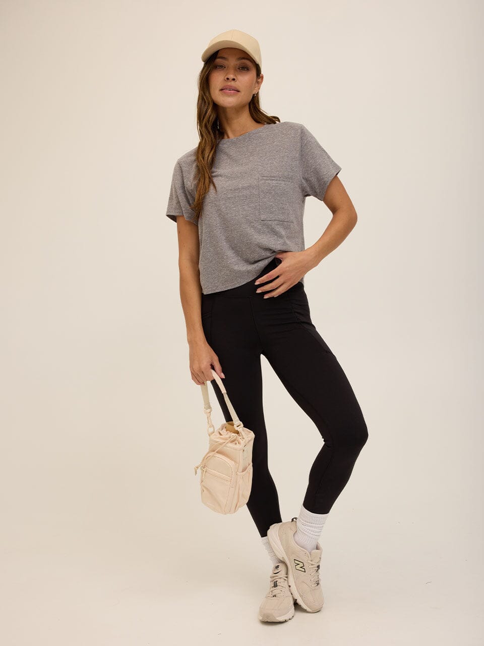 Core Triblend Jersey Pocket Tee in Grey