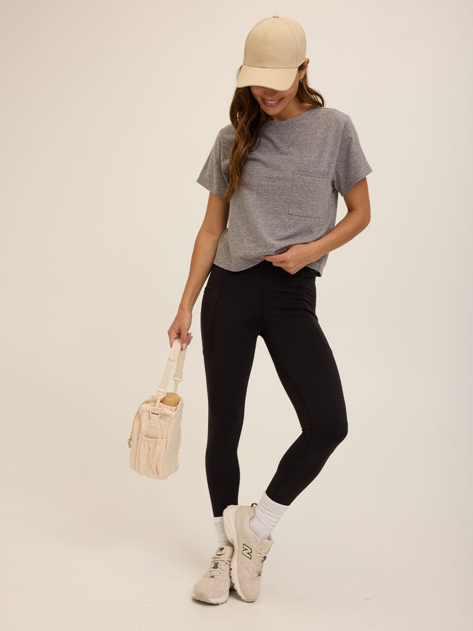 Core Triblend Jersey Pocket Tee in Grey