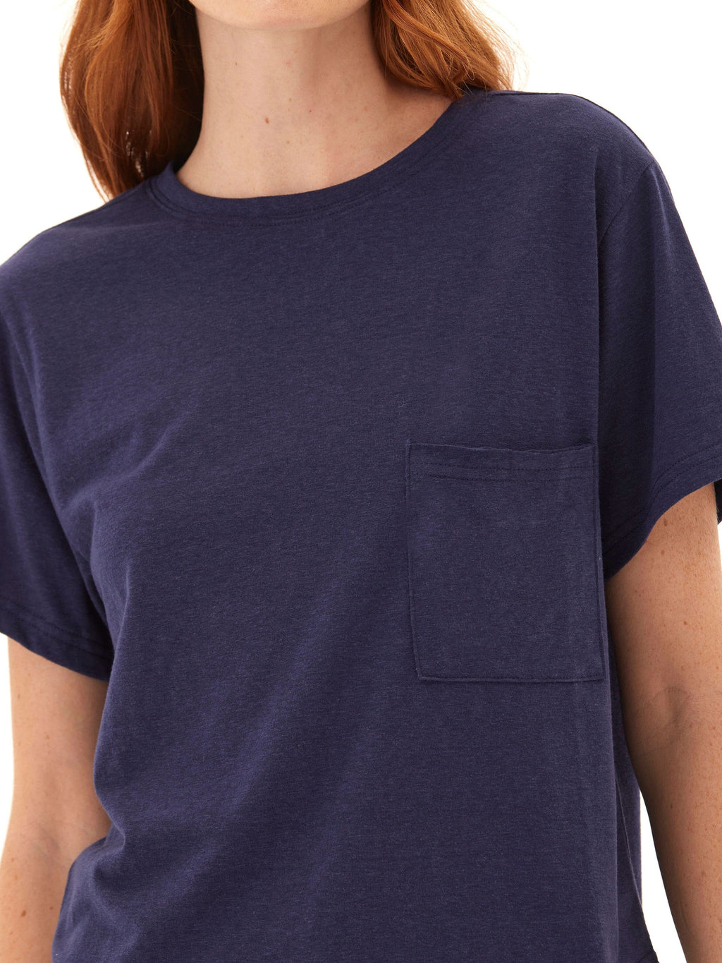 Core Triblend Jersey Pocket Tee – Unisex Minimalist Crew Neck