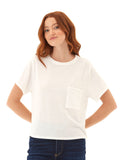 Core Triblend Jersey Pocket Tee featuring a crew neck and chest pocket