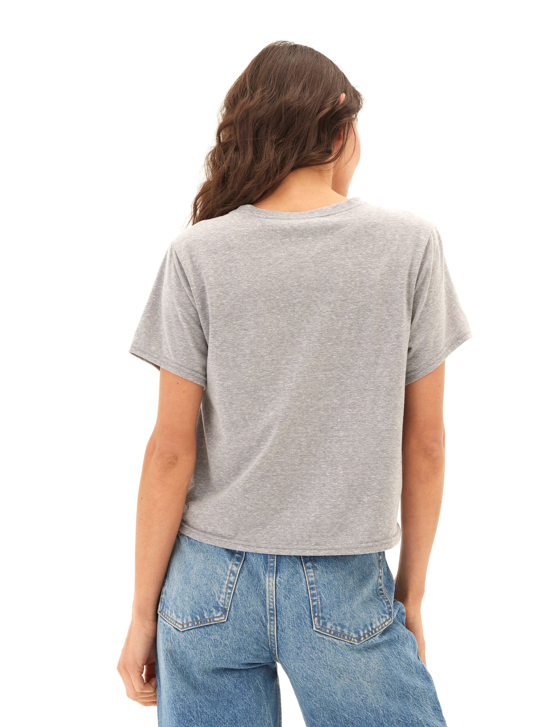 Core Triblend Jersey Women's Pocket Tee in Grey