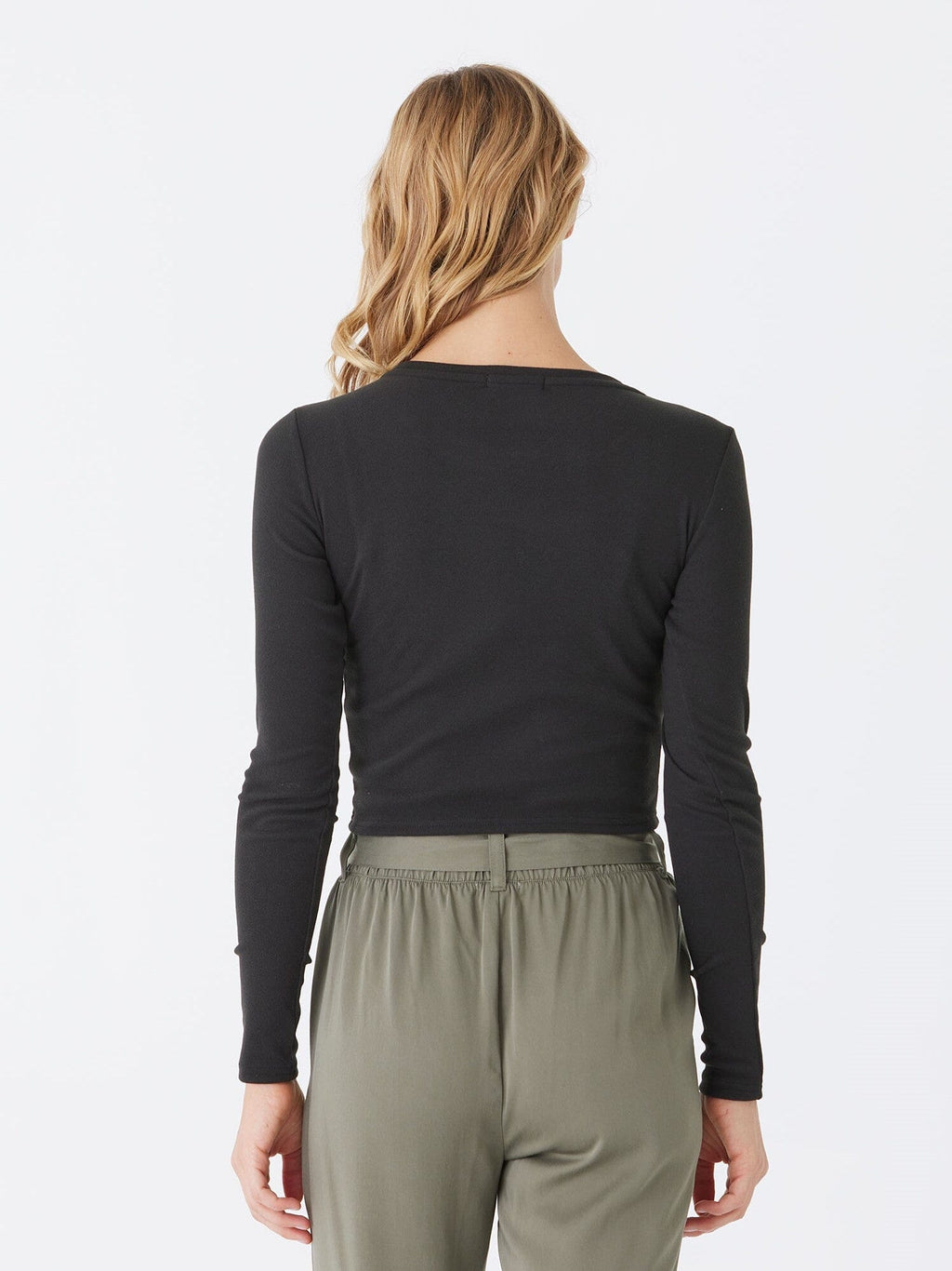 Guadalupe Luxe Rib Long Sleeve Crop Tee: Minimalist Basic