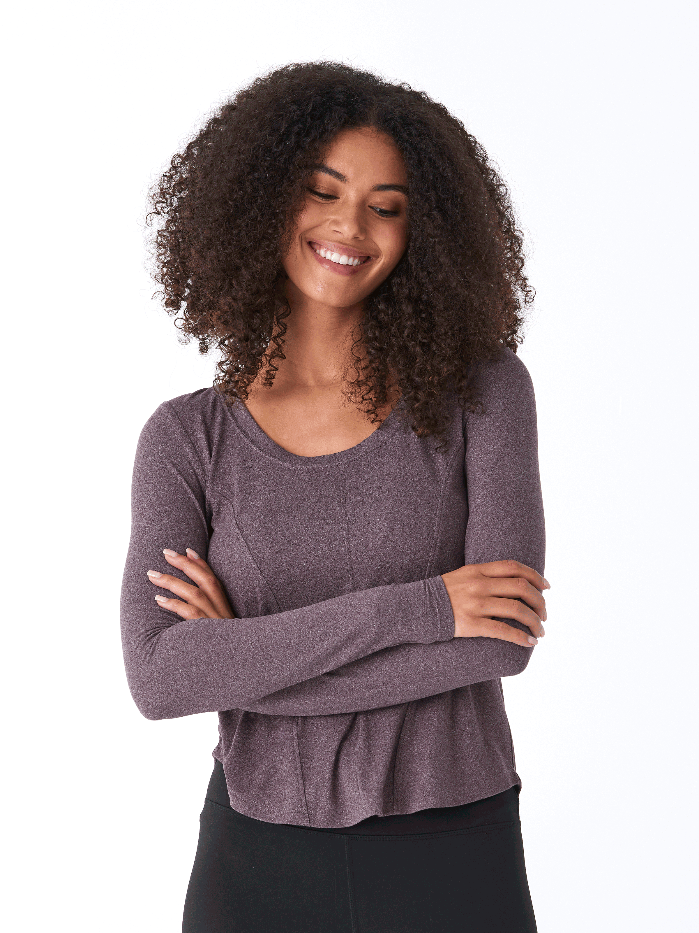 Kellie Heather Luxe Jersey Seam Detail Top