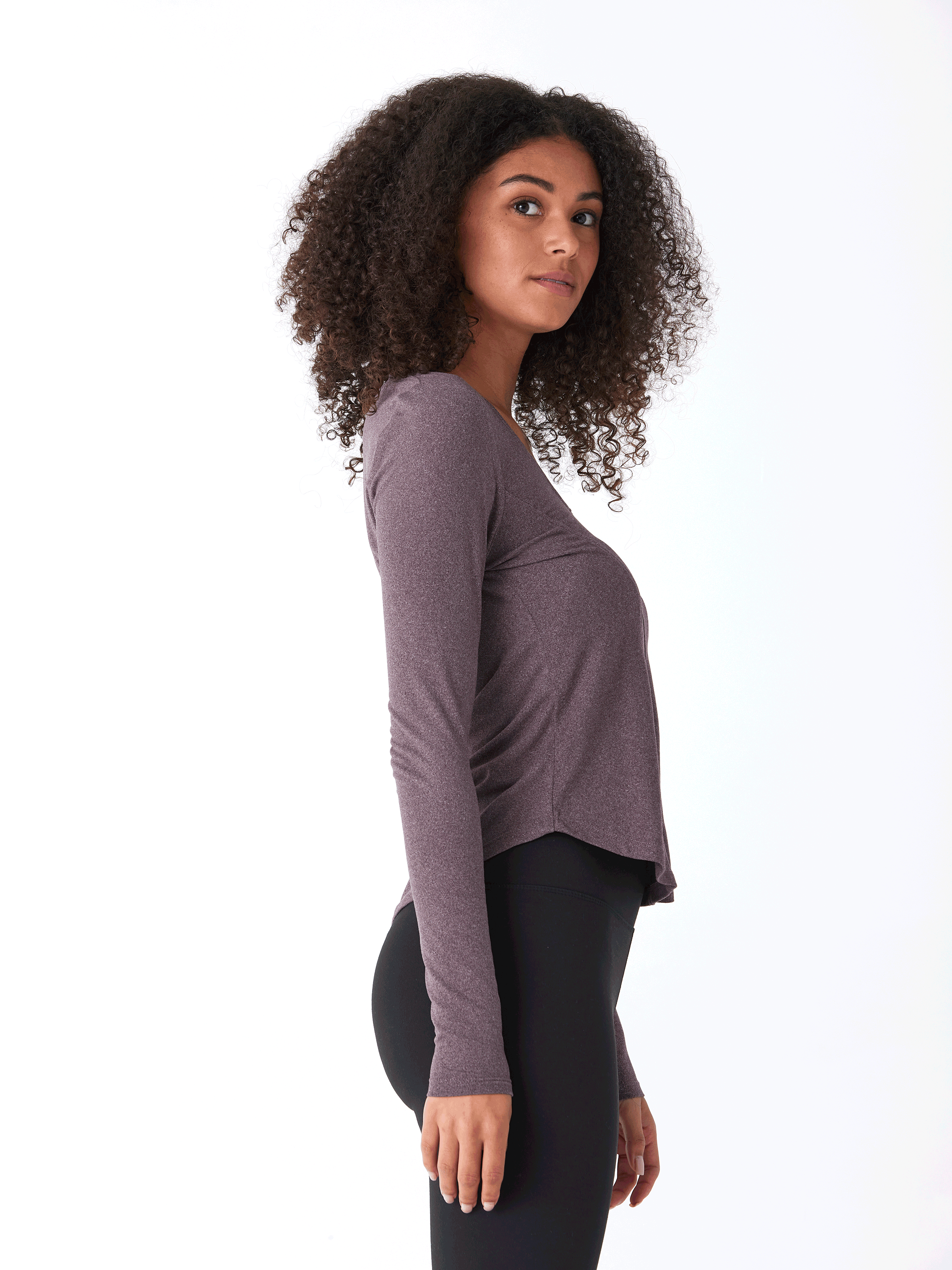 Kellie Heather Luxe Jersey Seam Detail Top