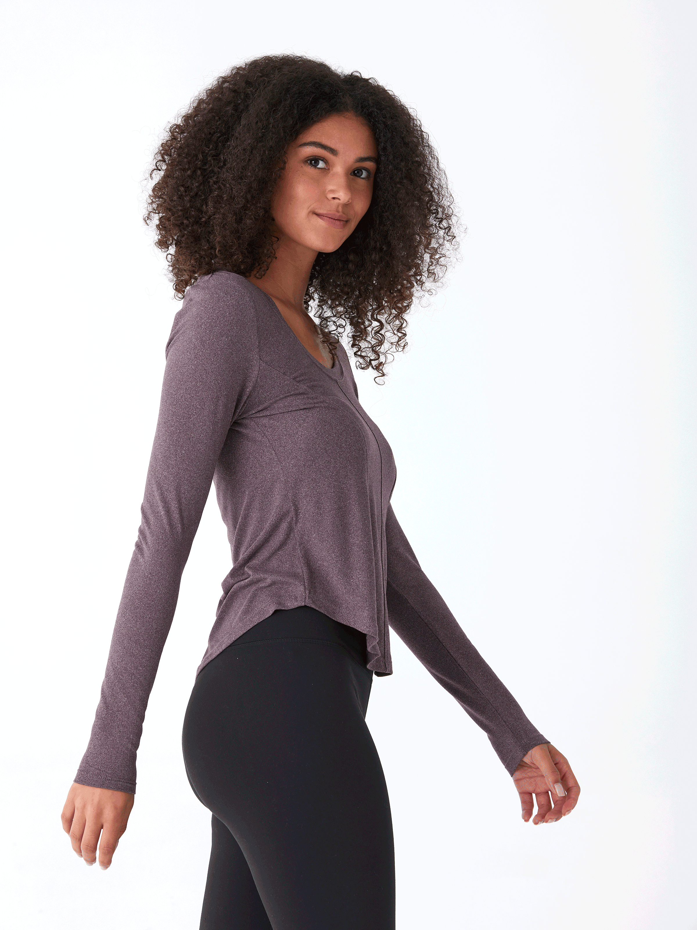 Kellie Heather Luxe Jersey Seam Detail Top