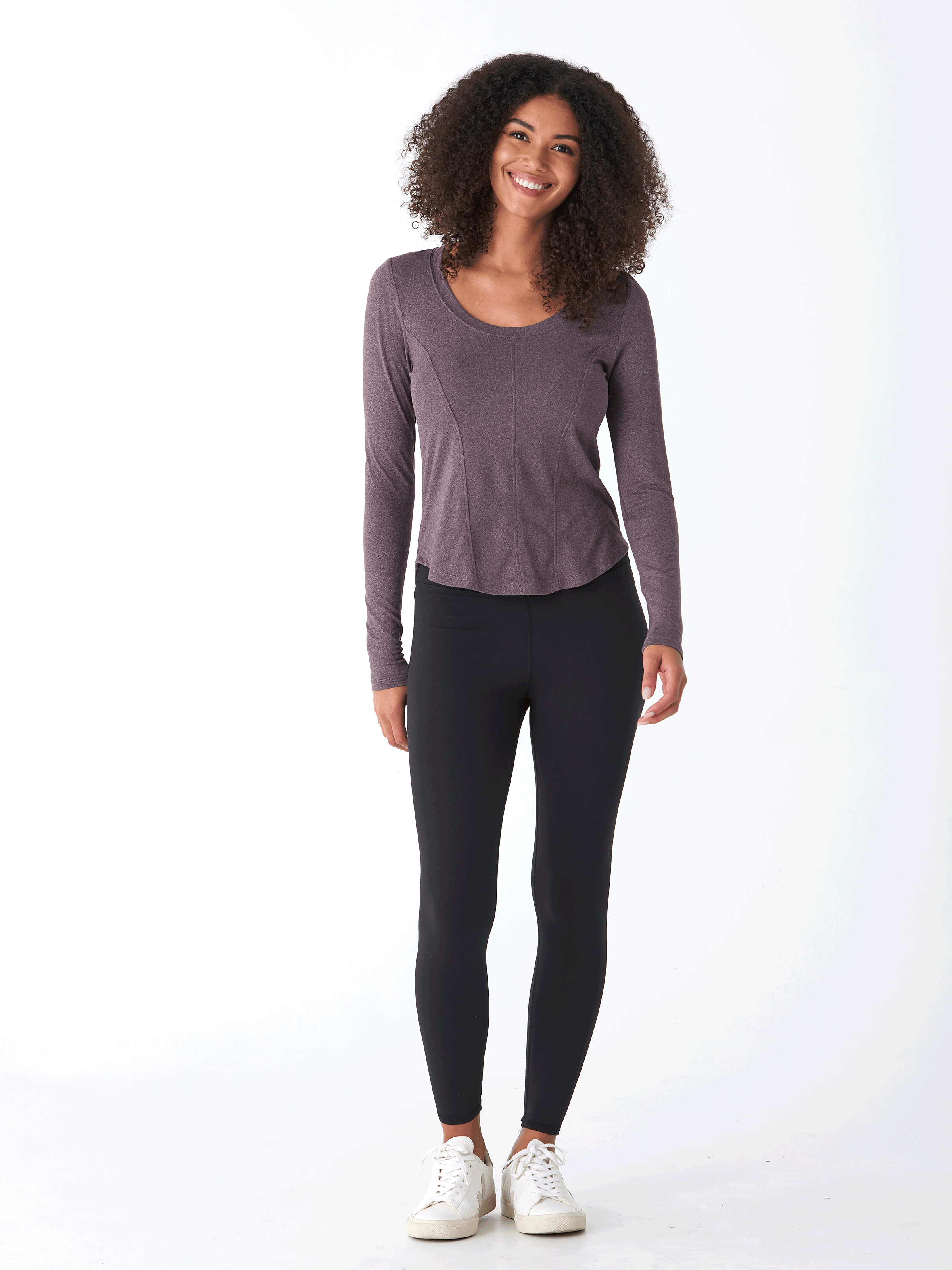 Kellie Heather Luxe Jersey Seam Detail Top