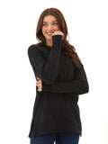Mariah Modal Terry Tunic Top in a relaxed fit with drop shoulders and thumbhole details