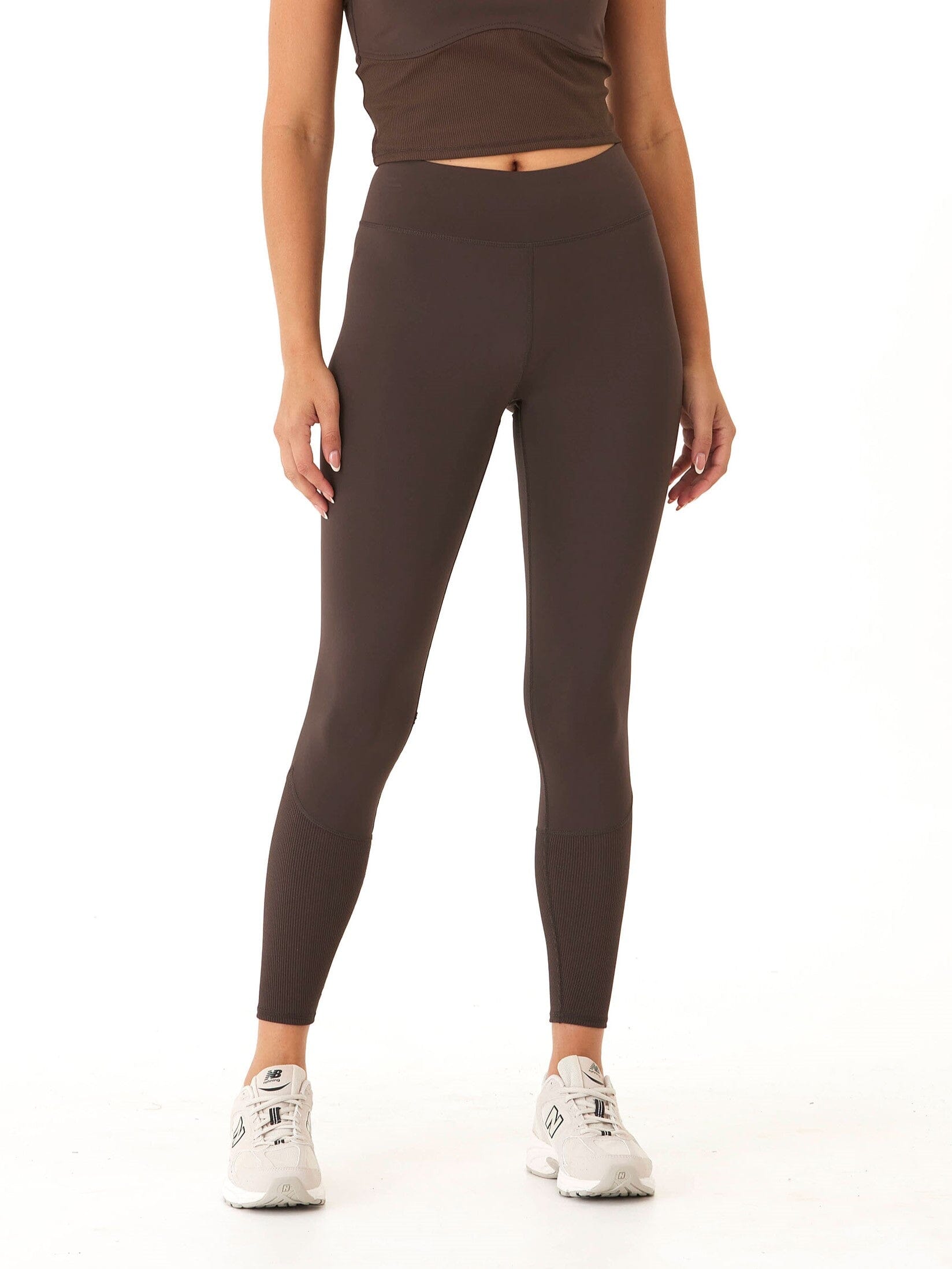 Kirstin High Rise Full Length Rib Mix Performance Leggings