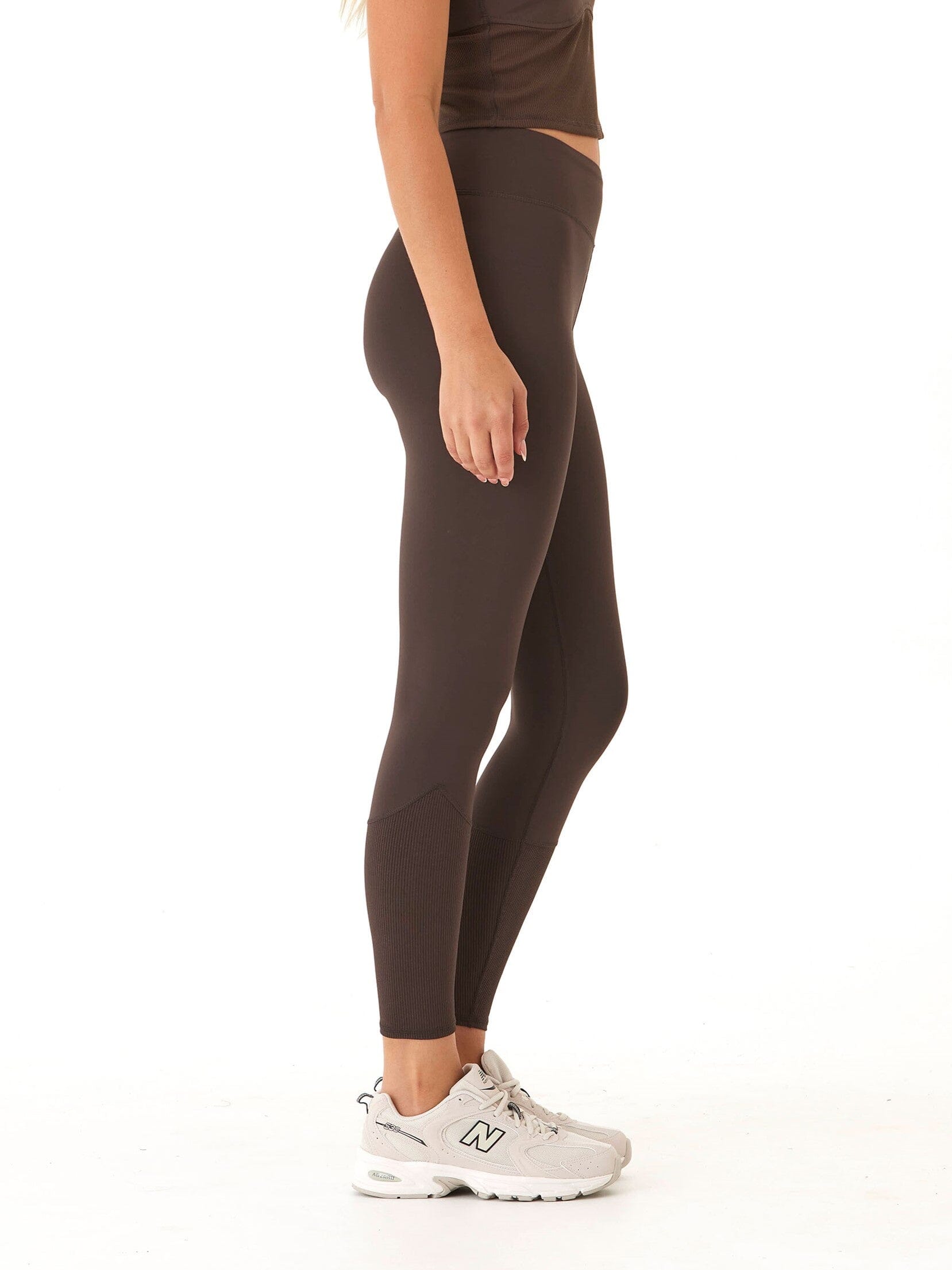 Kirstin High Rise Full Length Rib Mix Performance Leggings