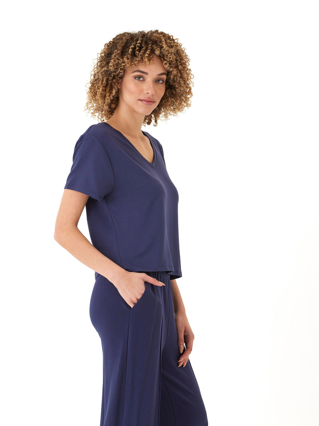 Core Modal Terry V-Neck Tee