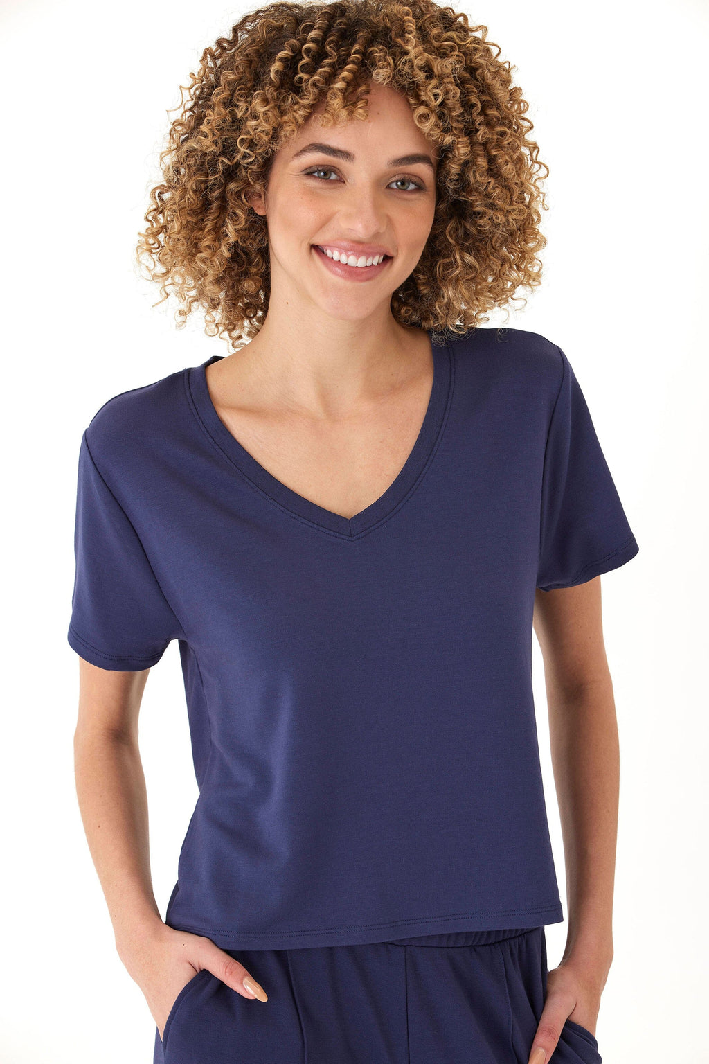 Core Modal Terry V-Neck Tee