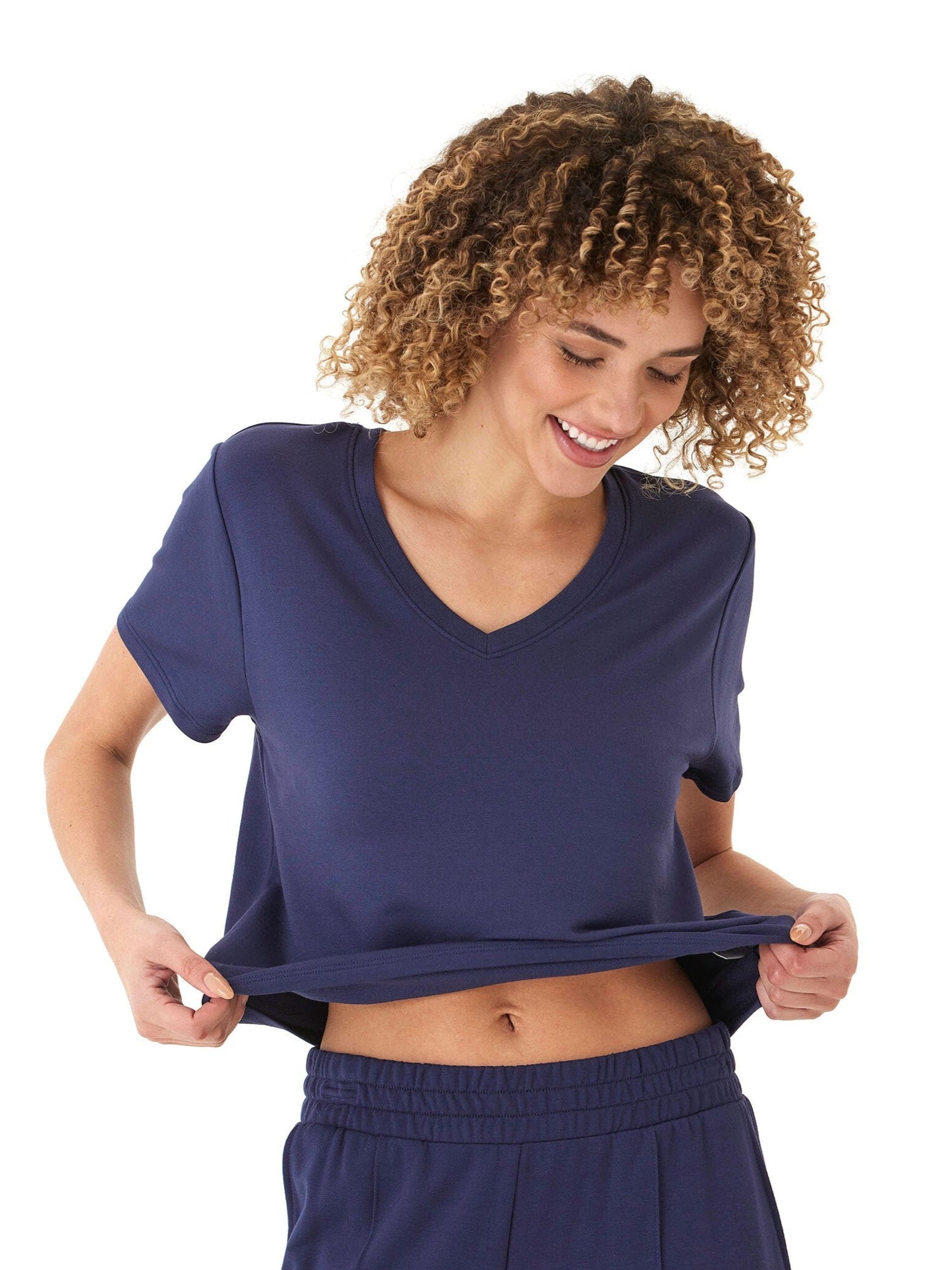 Core Modal Terry V-Neck Tee
