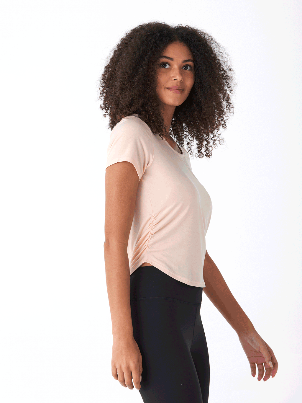 Deena Tencel Jersey Ruched Tee - Soft Modal Essential
