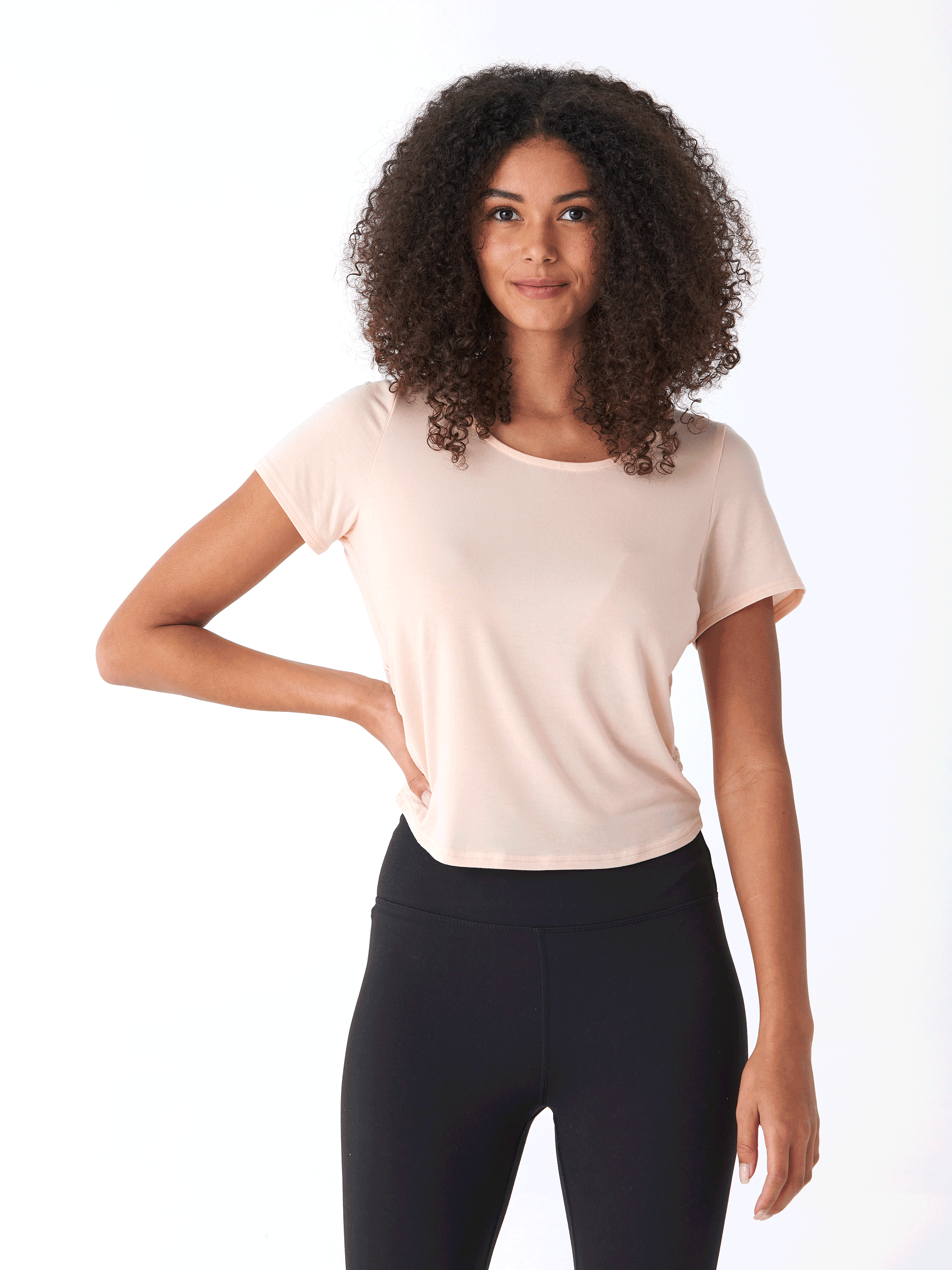 Deena Tencel Jersey Ruched Tee - Soft Modal Essential