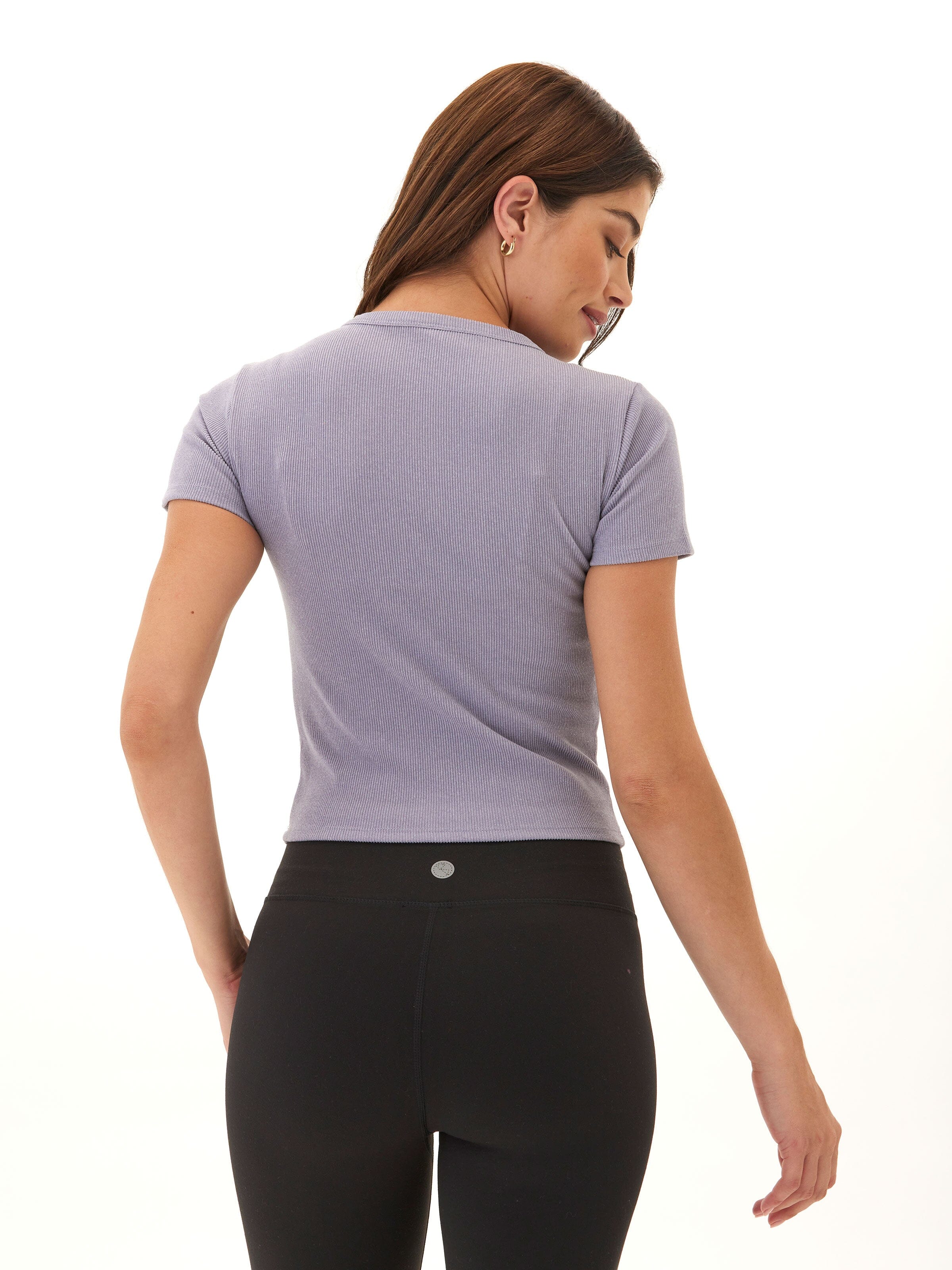 Guadalupe Brushed Performance Rib Tee - Soft Stretchy Everyday Top