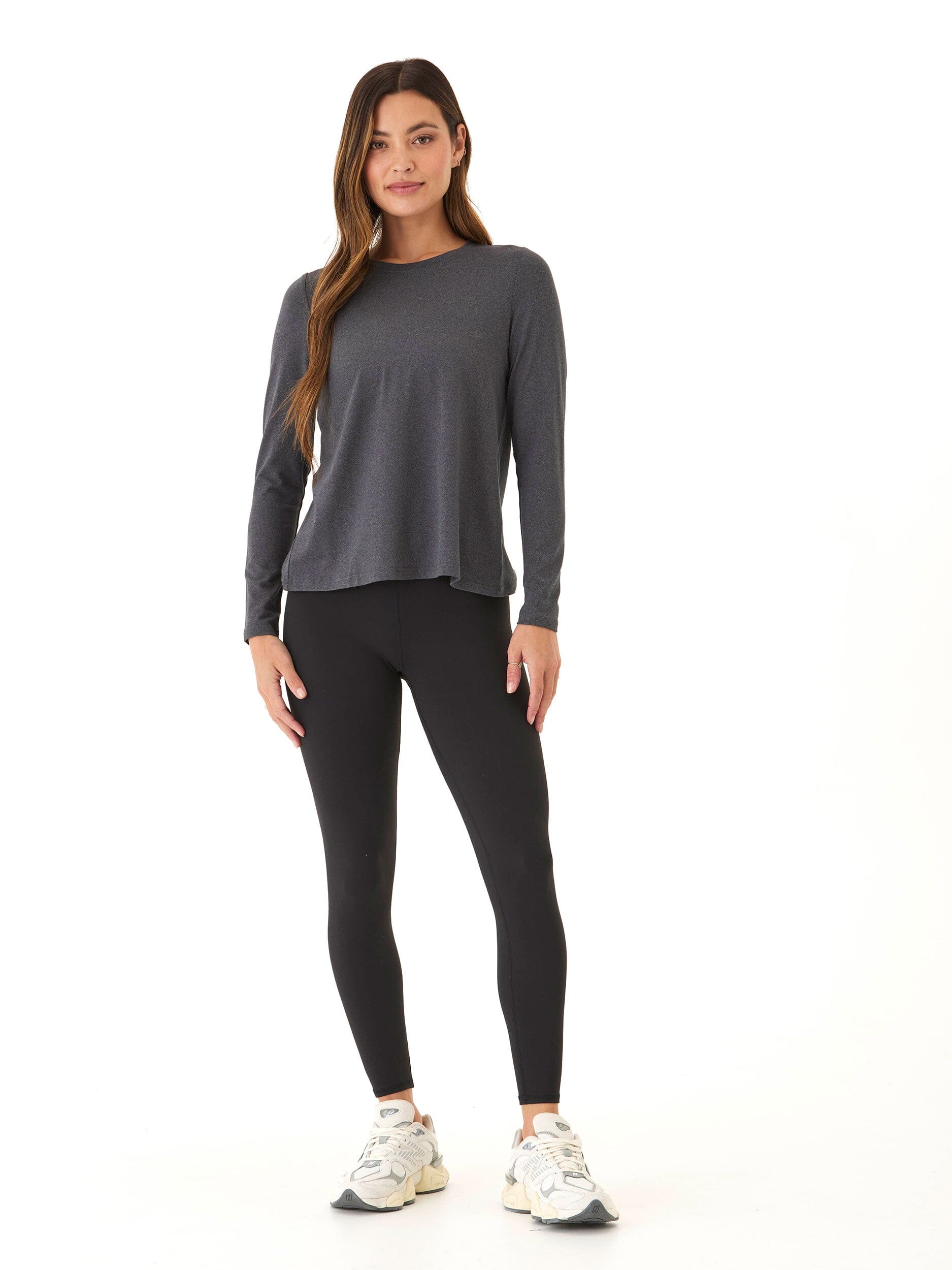 Luxe Jersey Tulip-Back Long Sleeve Top