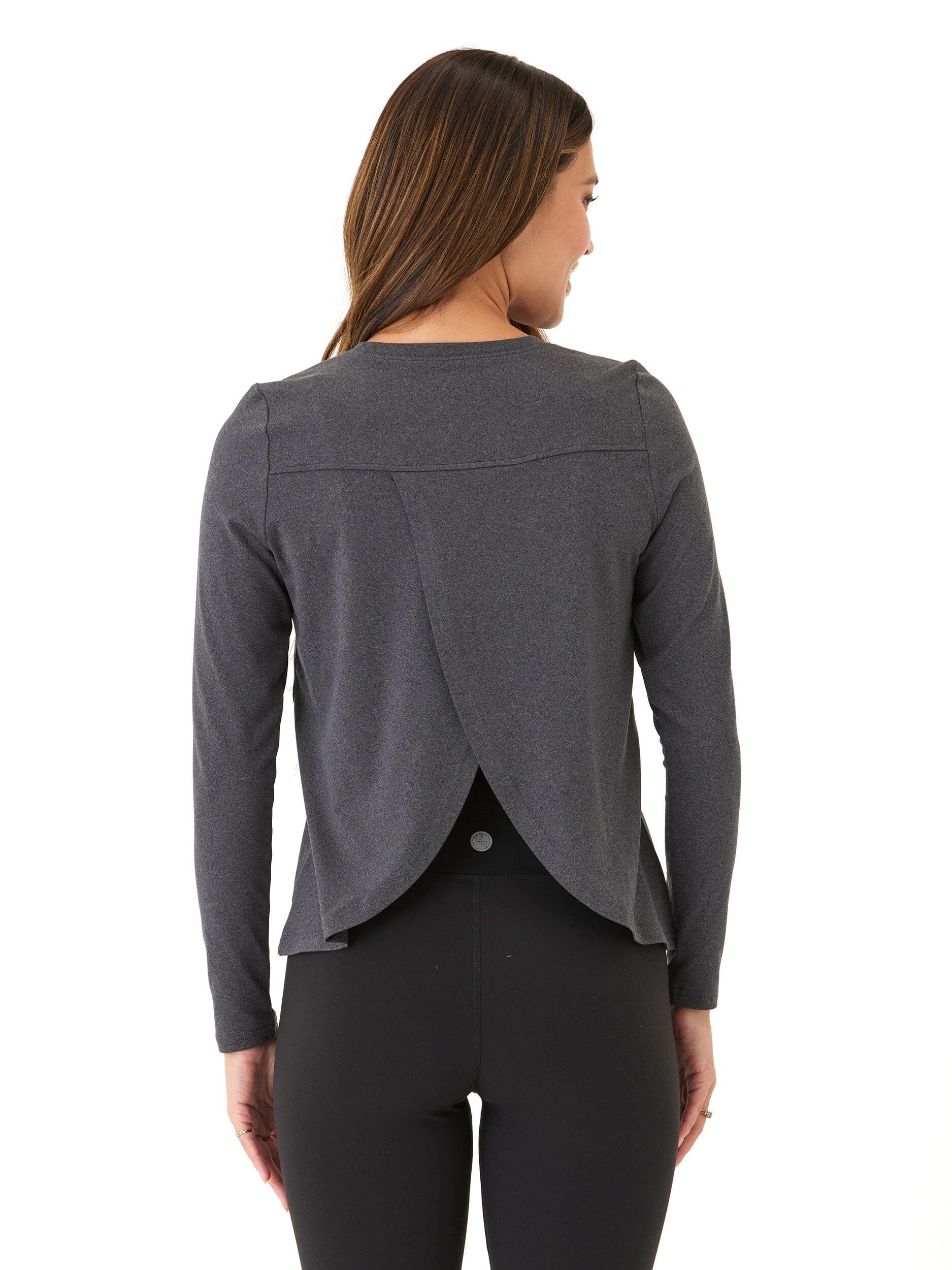 Luxe Jersey Tulip-Back Long Sleeve Top