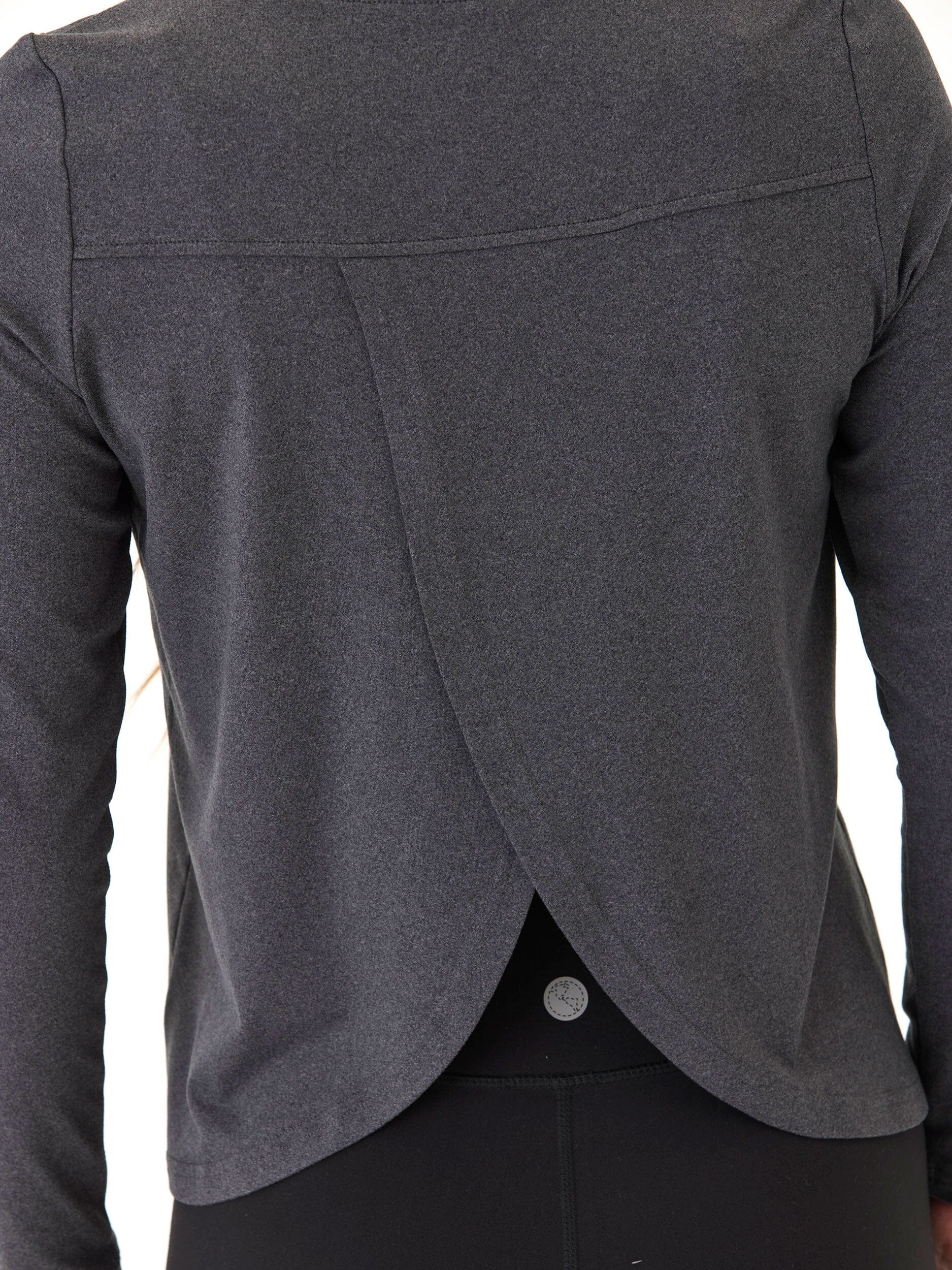 Luxe Jersey Tulip-Back Long Sleeve Top