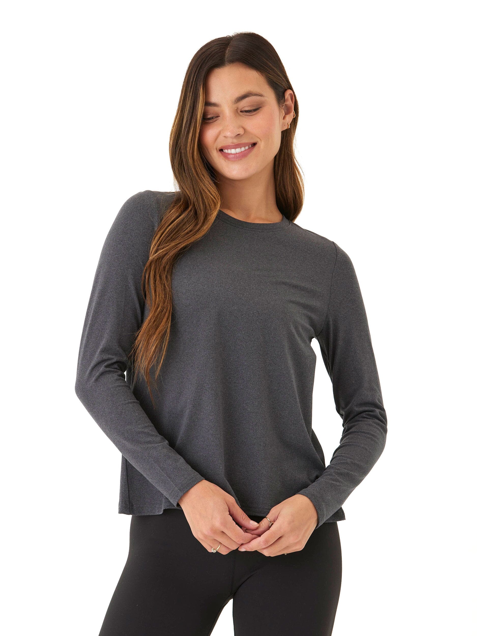 Luxe Jersey Tulip-Back Long Sleeve Top